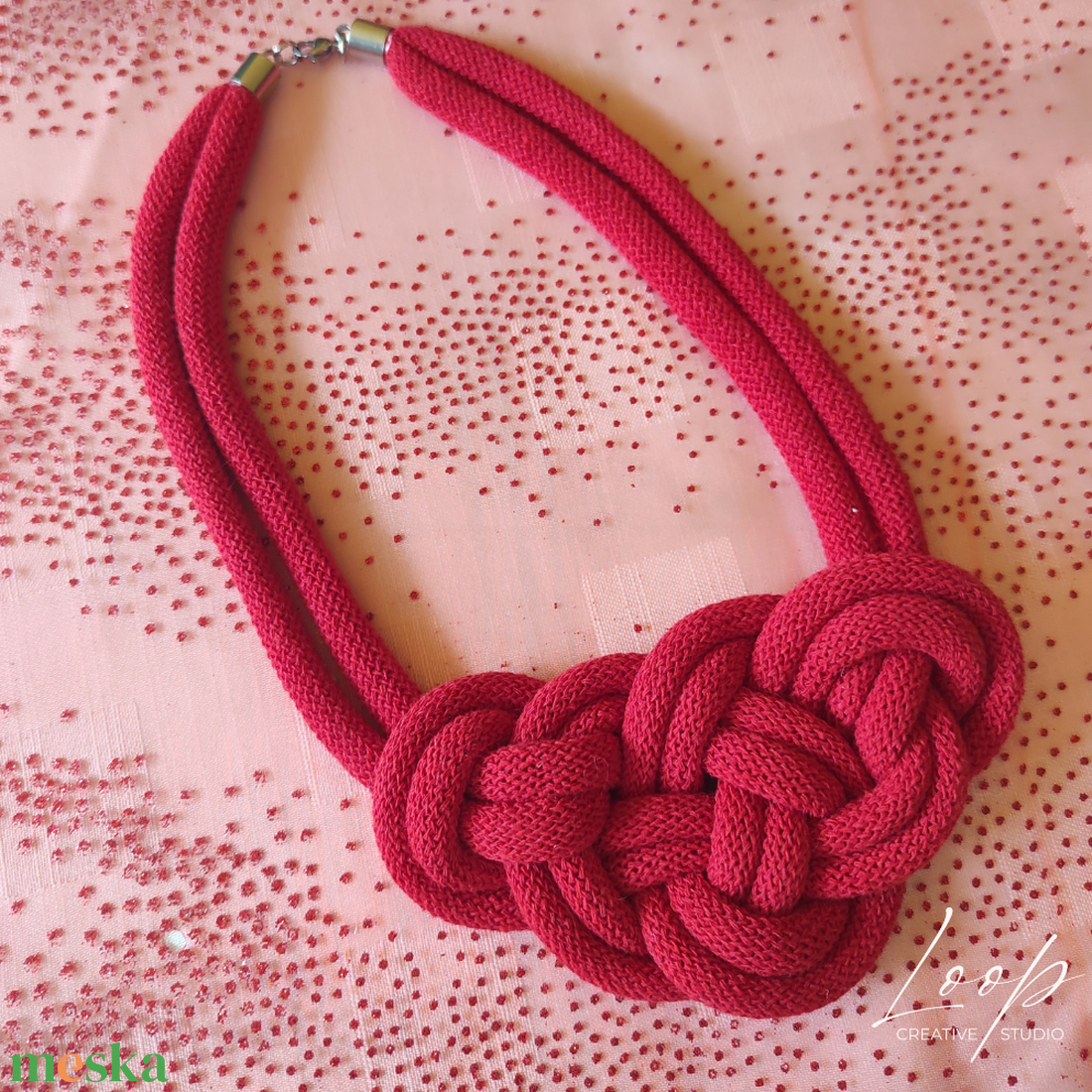 Egyedi kötél nyaklánc  ünnepi kollekció, karácsonyi ajándék ötlet nőknek - ékszer - nyaklánc - medál nélküli nyaklánc - Meska.hu