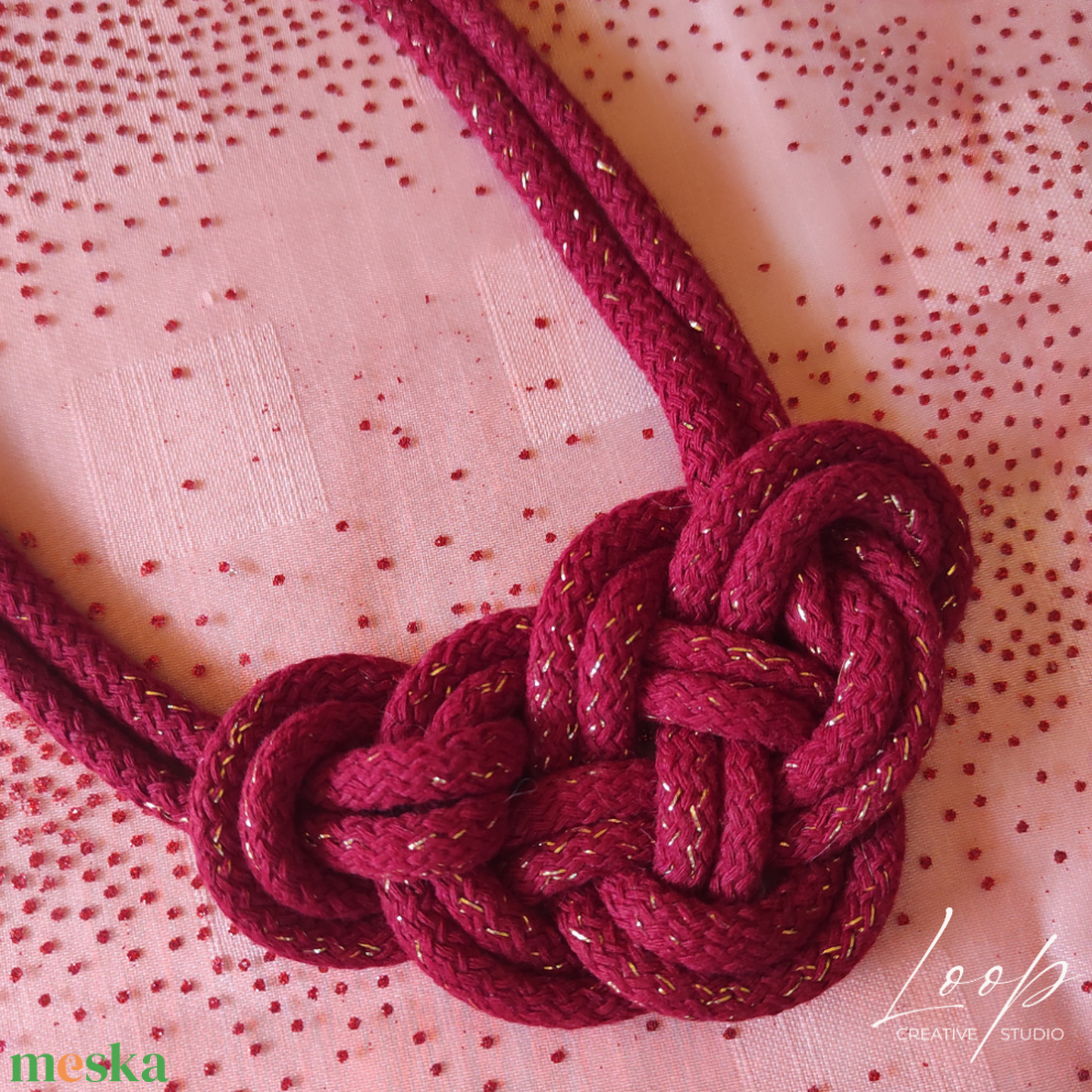 Egyedi kötél nyaklánc  ünnepi kollekció, karácsonyi ajándék ötlet nőknek - ékszer - nyaklánc - medál nélküli nyaklánc - Meska.hu