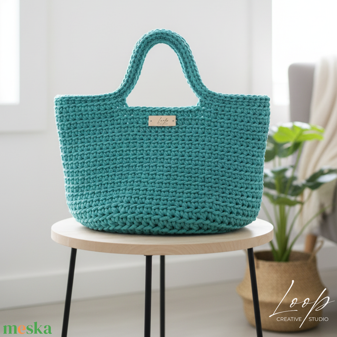 Carry � nagy méretű, pakolós horgolt pamut táska - táska & tok - kézitáska & válltáska - válltáska - Meska.hu