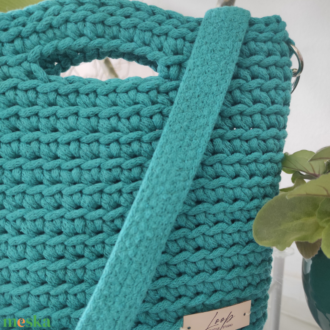 Nova � horgolt keresztpántos kézműves női táska - táska & tok - kézitáska & válltáska - kézitáska - Meska.hu