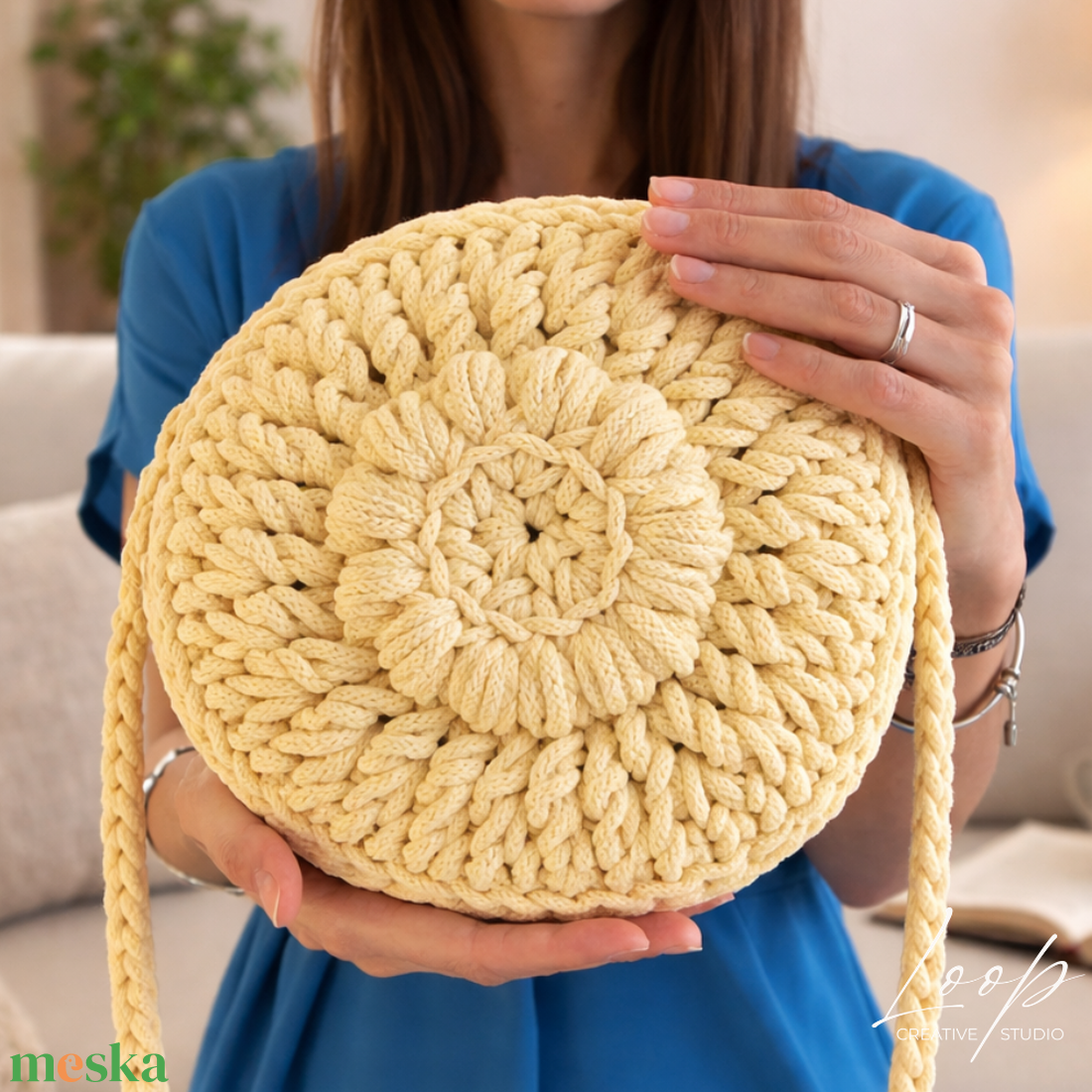 Flora horgolt női bohém táska � virág mintás crossbody táska, egyedi kézműves kézitáska - táska & tok - kézitáska & válltáska - vállon átvethető táska - Meska.hu