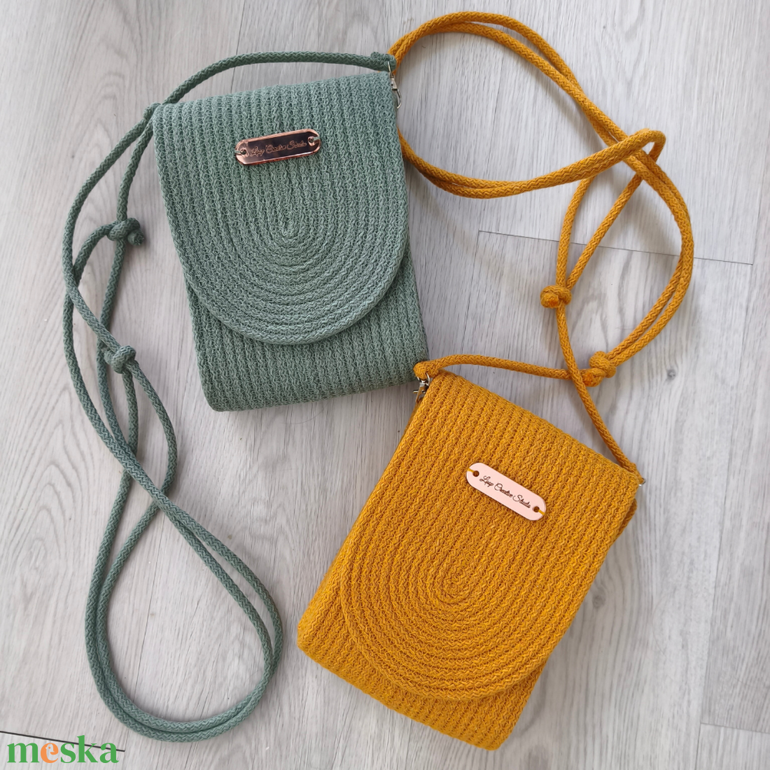 Maya Mini Crossbody � Kézműves Pamut Zsinórfonal Válltáska / Kisméretű Női Táska - táska & tok - kézitáska & válltáska - vállon átvethető táska - Meska.hu