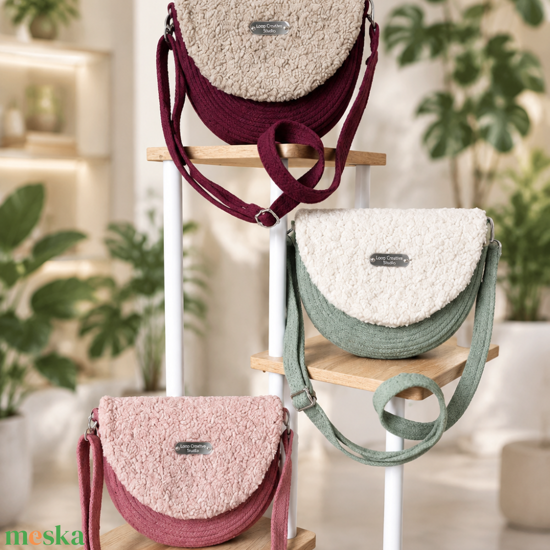 Liv � Puha teddy és varrott zsinórfonal őszi-téli női táska - Egyedileg választható színekben - táska & tok - kézitáska & válltáska - vállon átvethető táska - Meska.hu