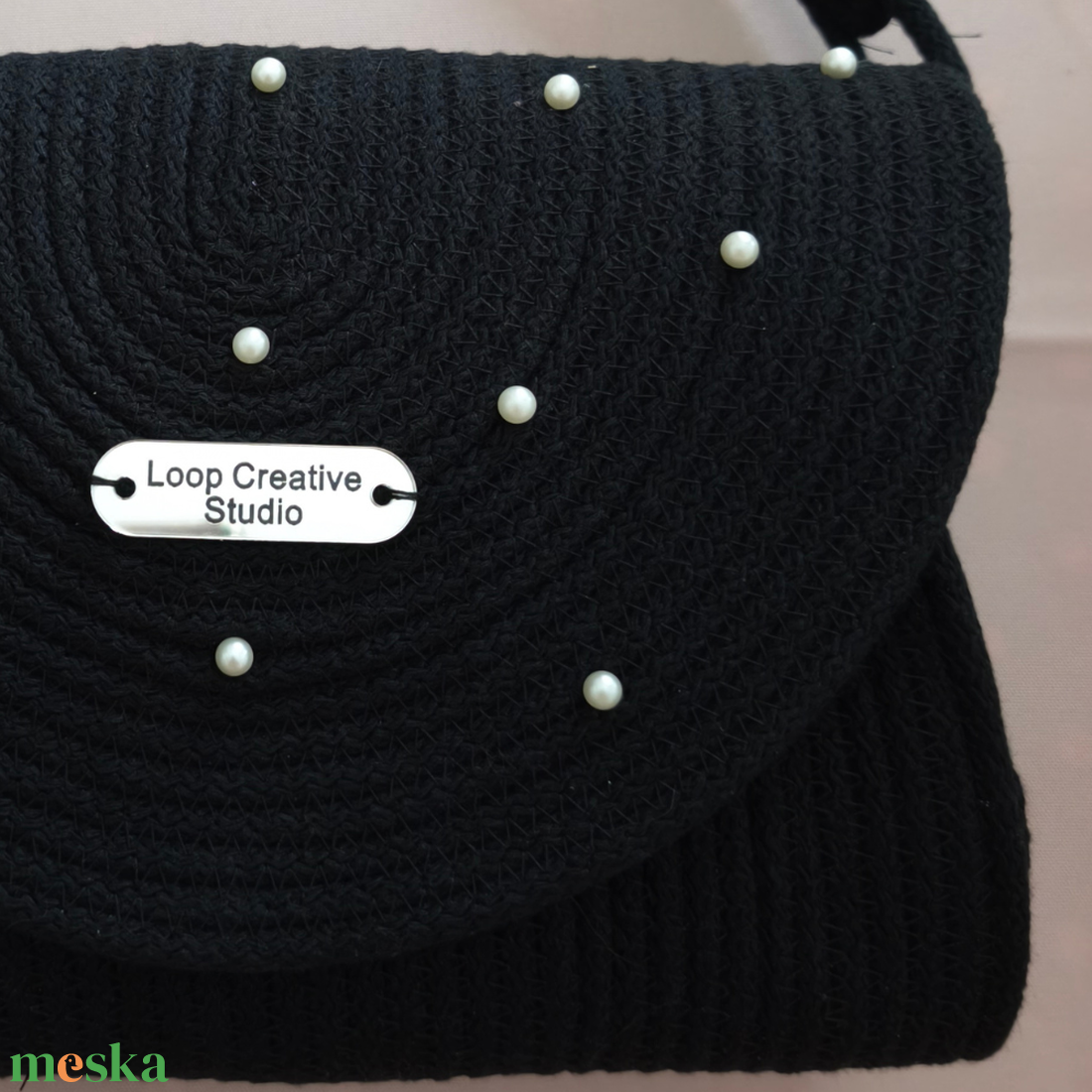 Pearl Edition Luna Flap Bag � Gyöngyös Pamut Zsinórfonal Válltáska / Ünnepi Alkalmi Női Táska - táska & tok - kézitáska & válltáska - alkalmi táska - Meska.hu