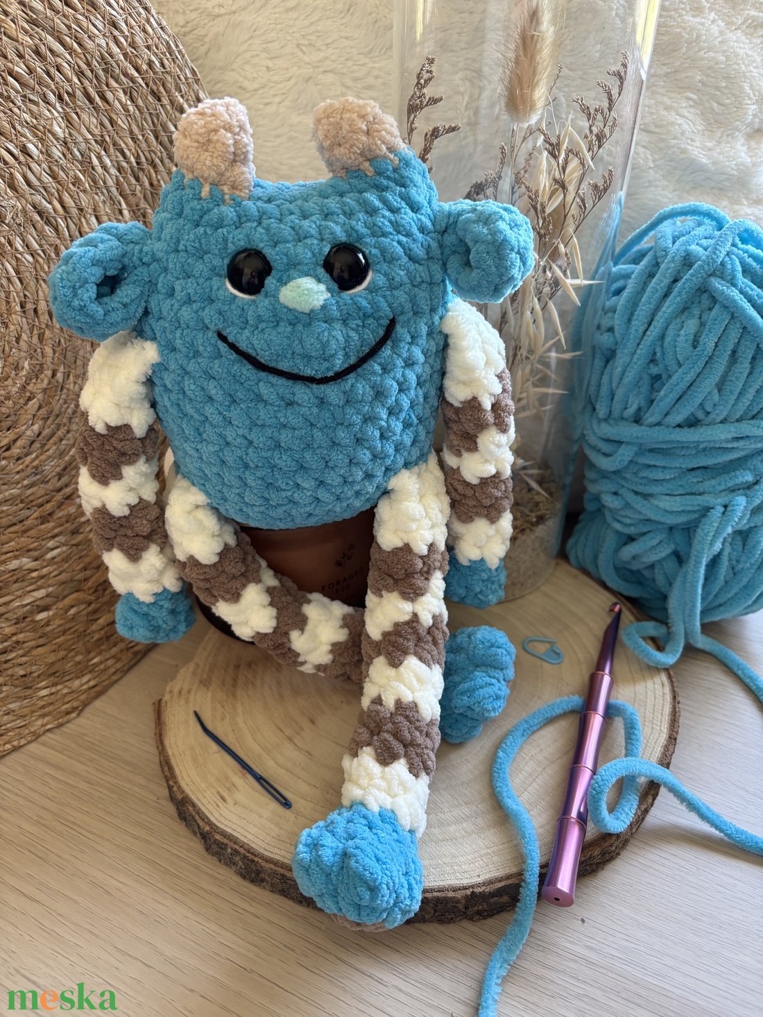 HORGOLÁS MINTA Mókás szörnyecske - diy (csináld magad) - szabásminta, útmutató - horgolási minta - Meska.hu