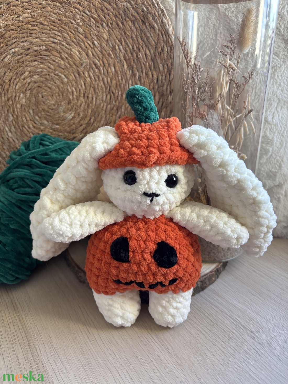 Halloween jelmezes horgolt plüss nyuszi - otthon & életmód - dekoráció - halloween - halloweeni figurák - Meska.hu