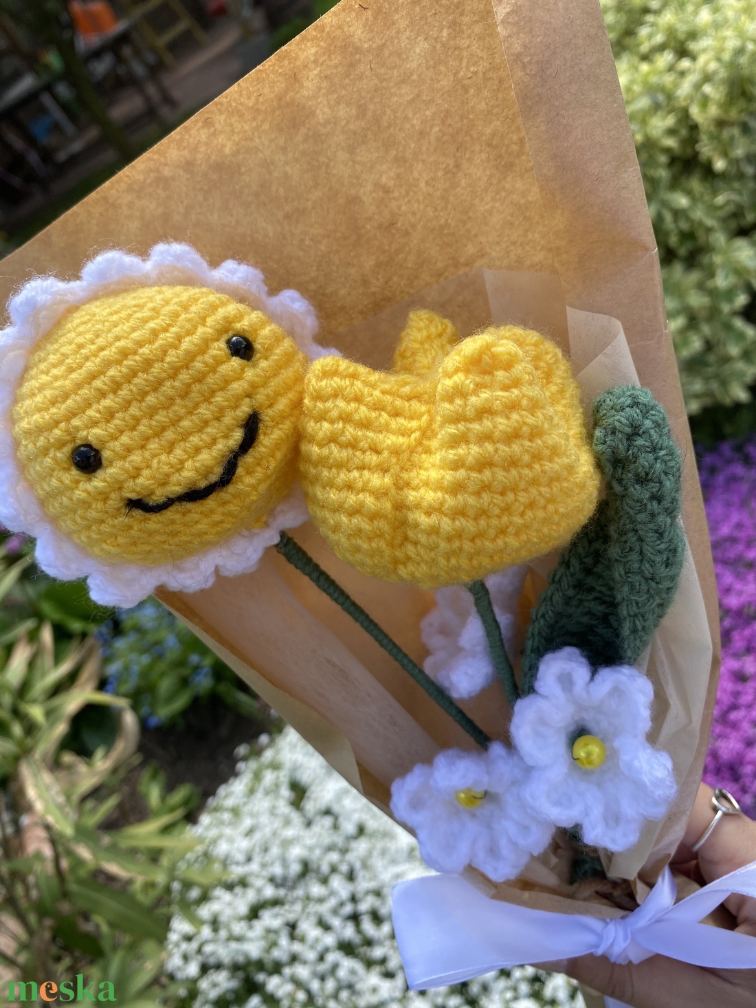 Horgolt virágcsokor - otthon & életmód - dekoráció - virágdísz és tartó - csokor & virágdísz - Meska.hu