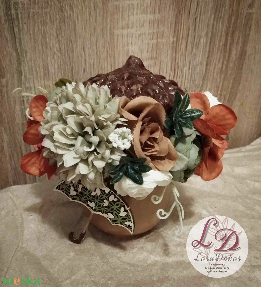 Díszített makk - otthon & életmód - dekoráció - asztal és polc dekoráció - asztaldísz - Meska.hu