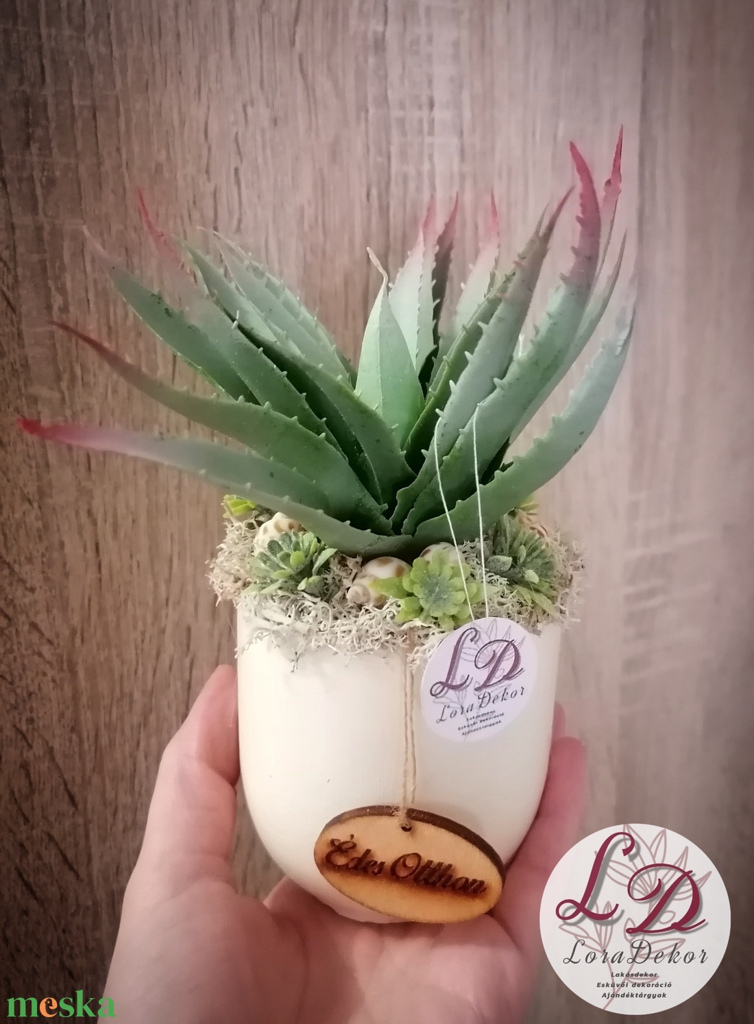 Dísz aloevera kaspóban - otthon & életmód - dekoráció - asztal és polc dekoráció - asztaldísz - Meska.hu Dísz aloevera kaspóban - otthon & életmód - dekoráció - asztal és polc dekoráció - asztaldísz - Meska.hu
