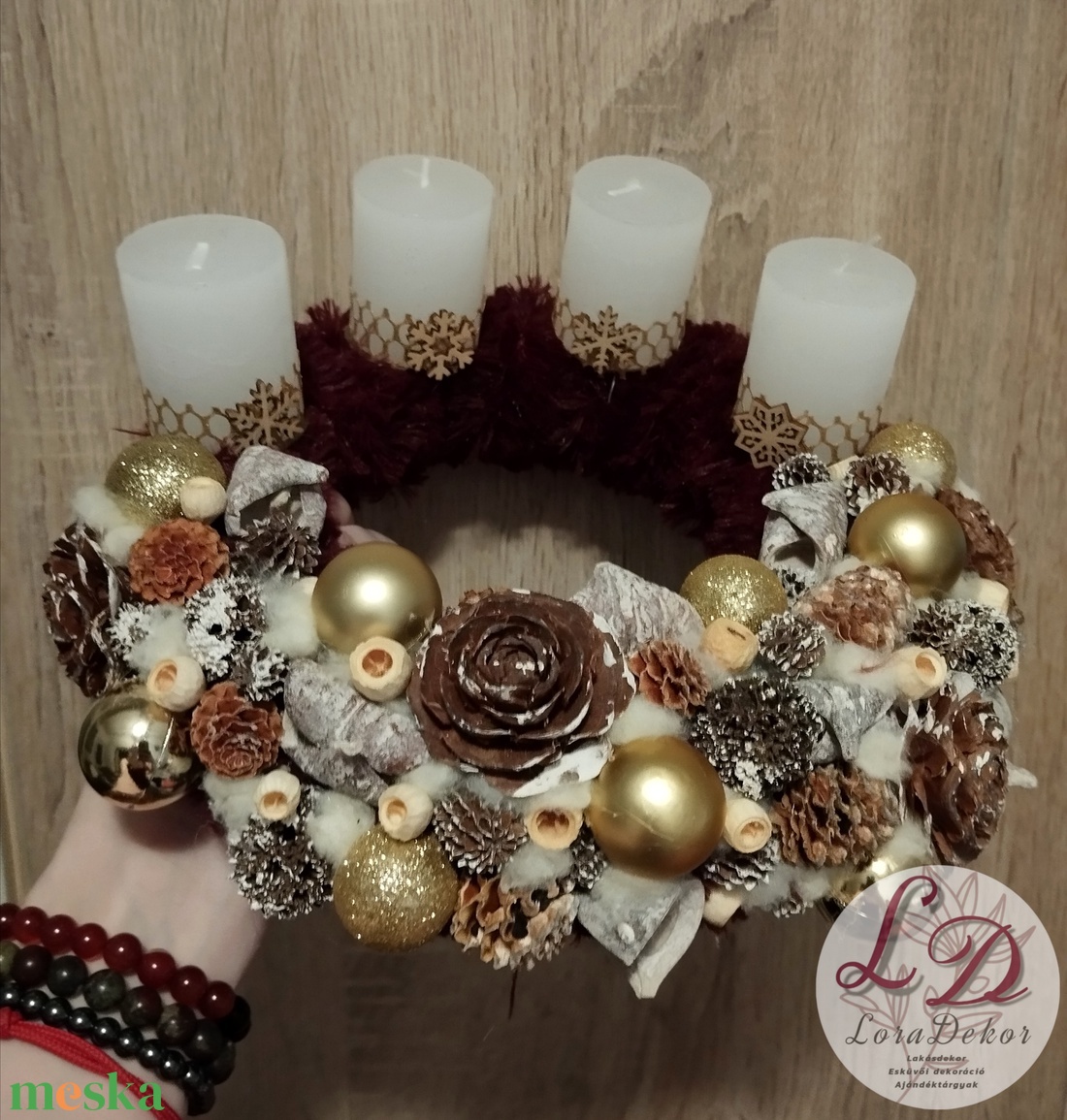 Adventi koszorú - karácsony - adventi díszek - adventi koszorú - Meska.hu