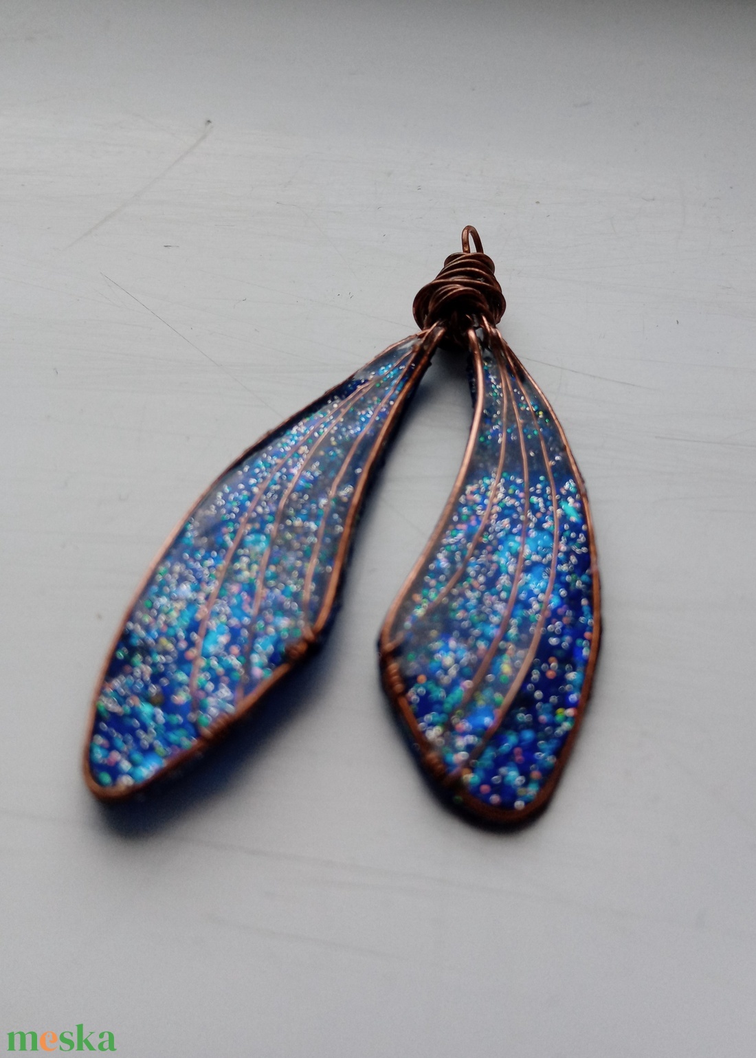 Galaxy rovarszárny-epoxi medál - ékszer - nyaklánc - medál - Meska.hu