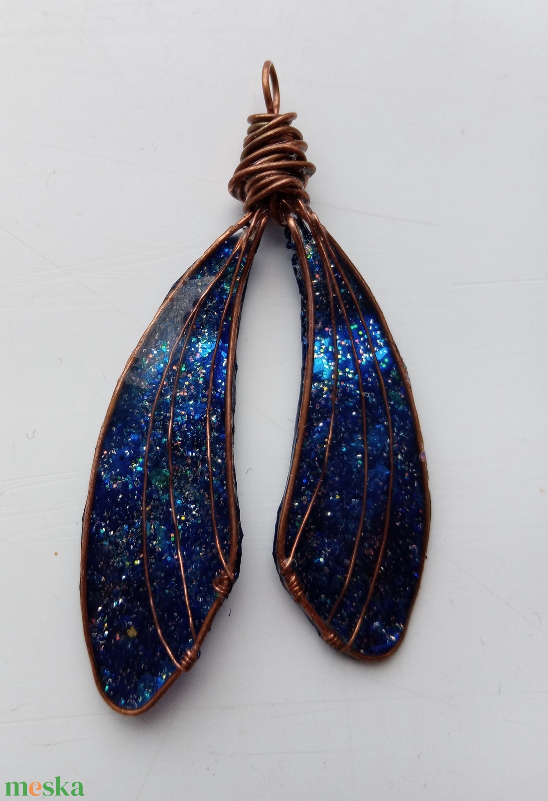 Galaxy rovarszárny-epoxi medál - ékszer - nyaklánc - medál - Meska.hu