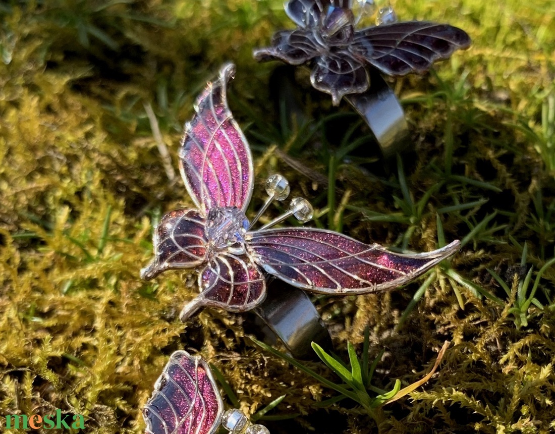 Lila pillangós gyűrű - ékszer - gyűrű - figurális gyűrű - Meska.hu Lila pillangós gyűrű - ékszer - gyűrű - figurális gyűrű - Meska.hu
