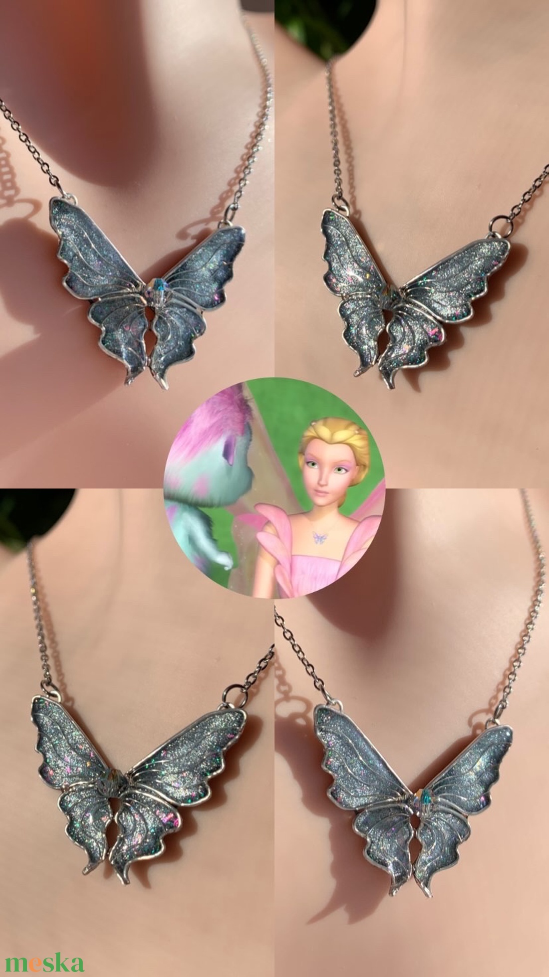 Barbie Fairytopia-Elina nyaklánca - ékszer - nyaklánc - medálos nyaklánc - Meska.hu