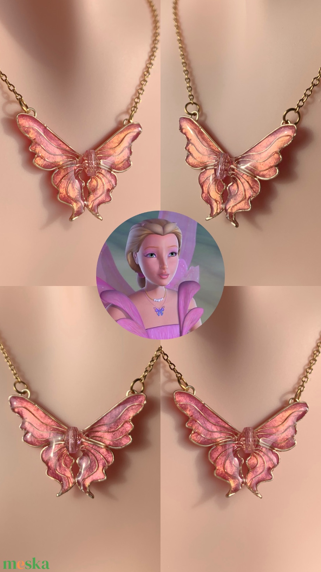 Barbie Fairytopia-Elina nyaklánca - ékszer - nyaklánc - medálos nyaklánc - Meska.hu