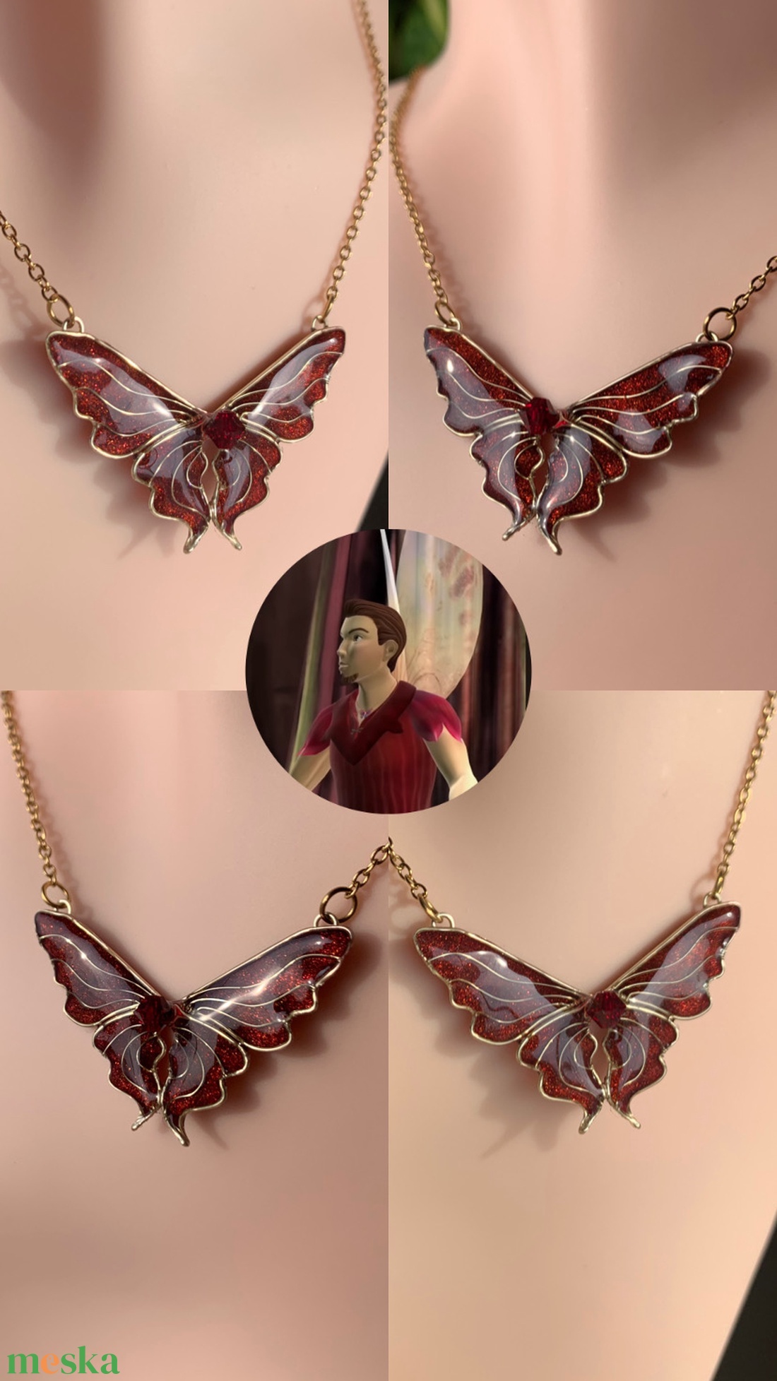 Barbie Fairytopia-Ruby nyaklánca - ékszer - nyaklánc - medálos nyaklánc - Meska.hu