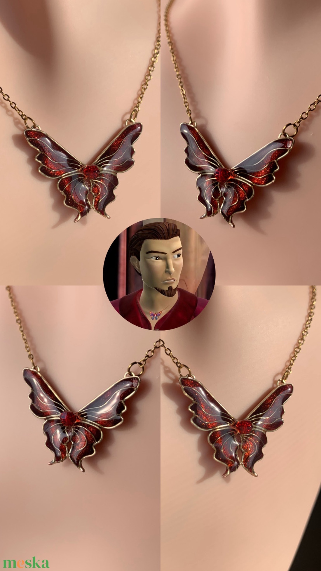 Barbie Fairytopia-Ruby nyaklánca - ékszer - nyaklánc - medálos nyaklánc - Meska.hu