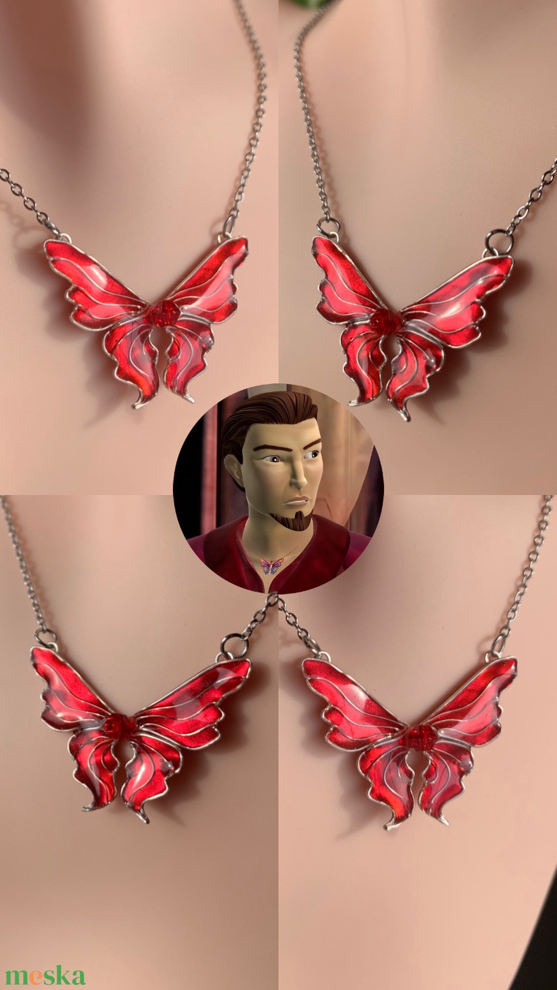 Barbie Fairytopia-Ruby nyaklánca - ékszer - nyaklánc - medálos nyaklánc - Meska.hu