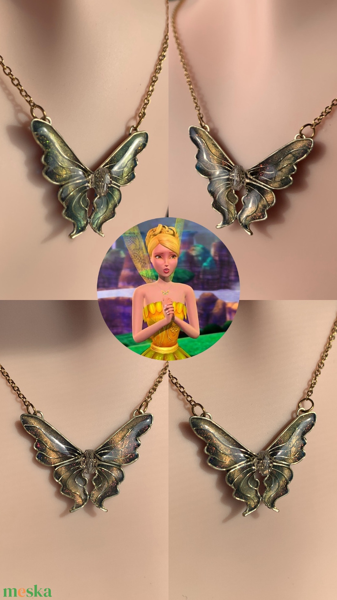 Barbie Fairytopia-Topaz nyaklánca - ékszer - nyaklánc - medálos nyaklánc - Meska.hu