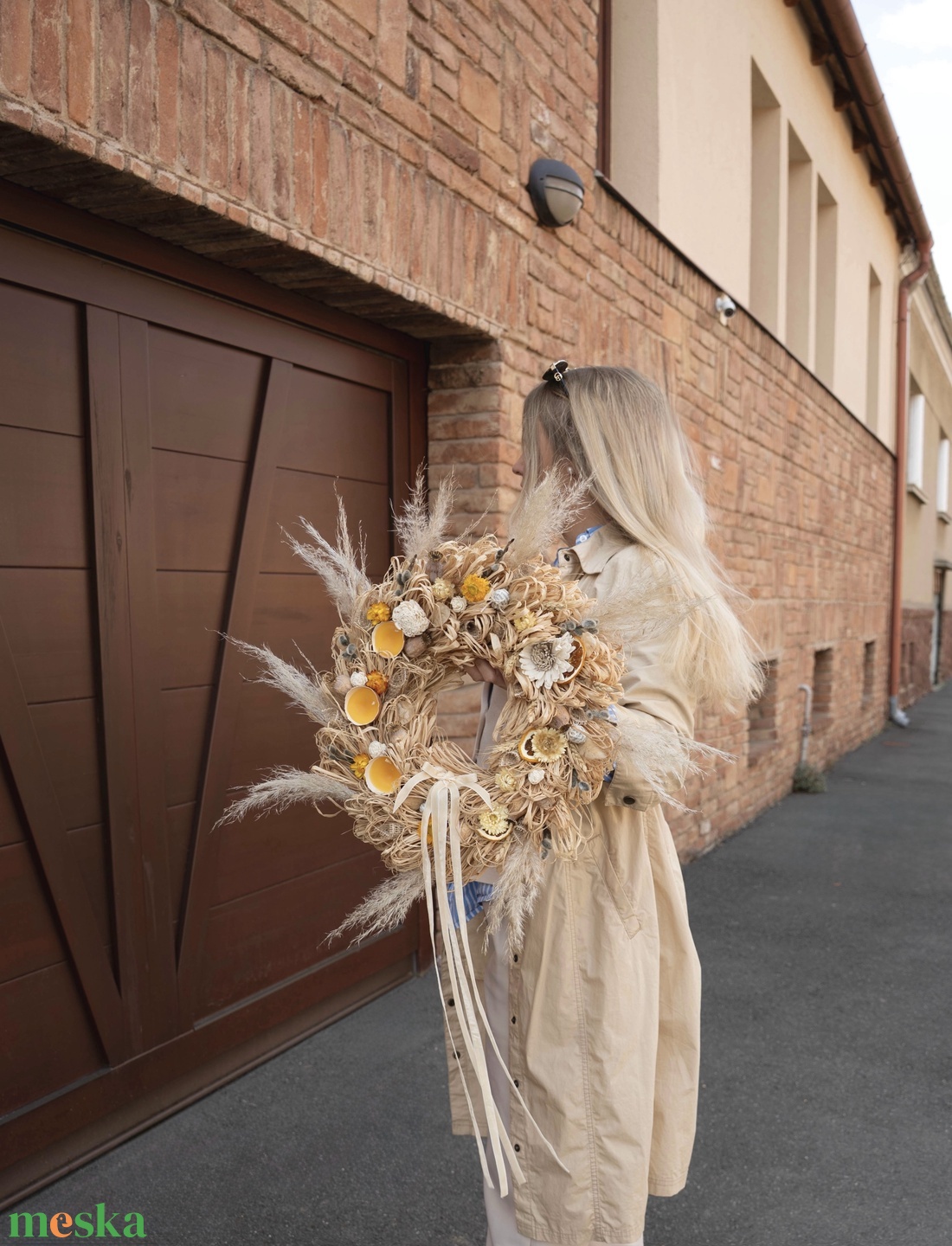 �Maison Aurelia � Édition Dorée� - ünnepi díszek, dekorációk - húsvéti díszek és dekorációk - húsvéti ajtódísz, kopogtató - Meska.hu