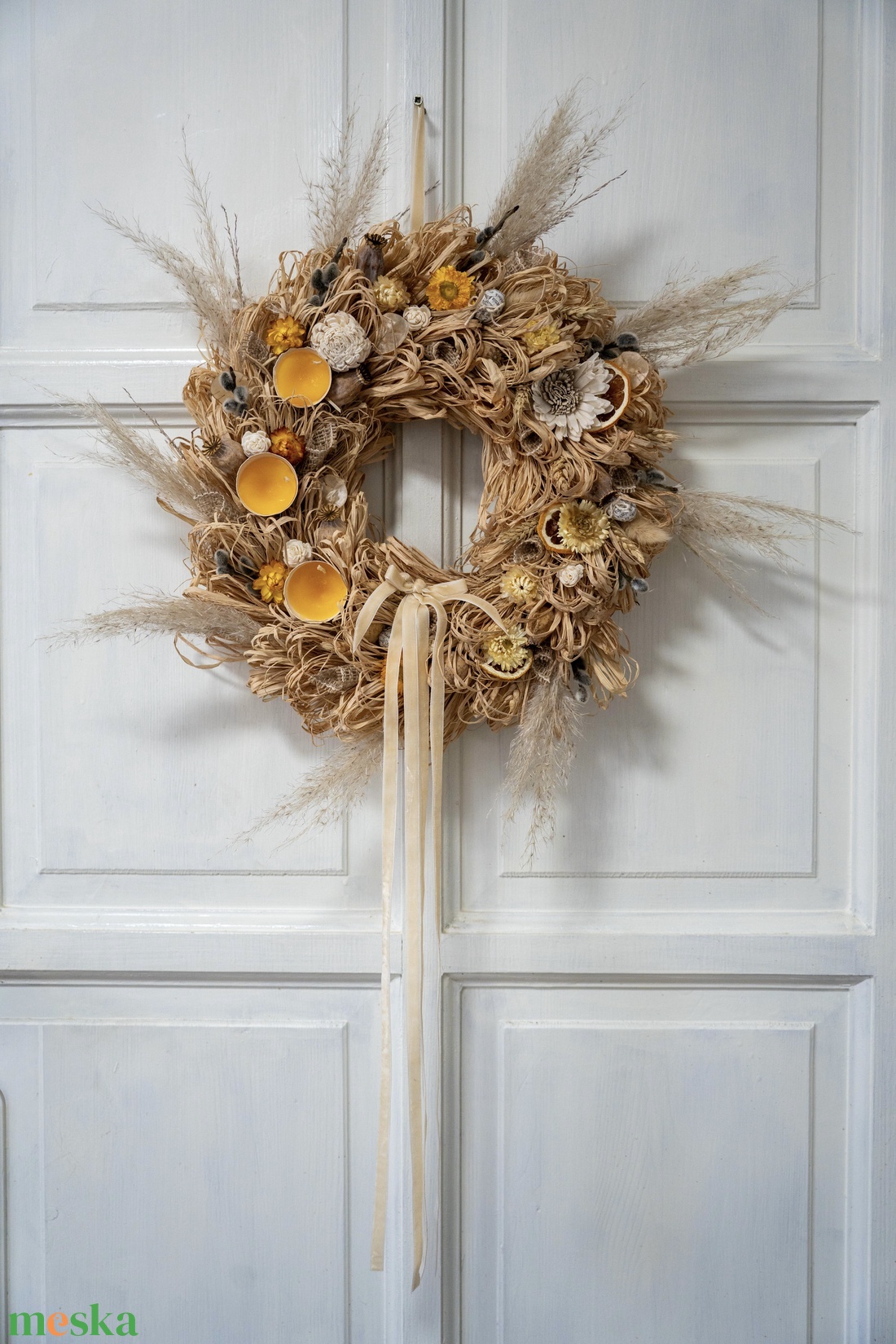 �Maison Aurelia � Édition Dorée� - ünnepi díszek, dekorációk - húsvéti díszek és dekorációk - húsvéti ajtódísz, kopogtató - Meska.hu