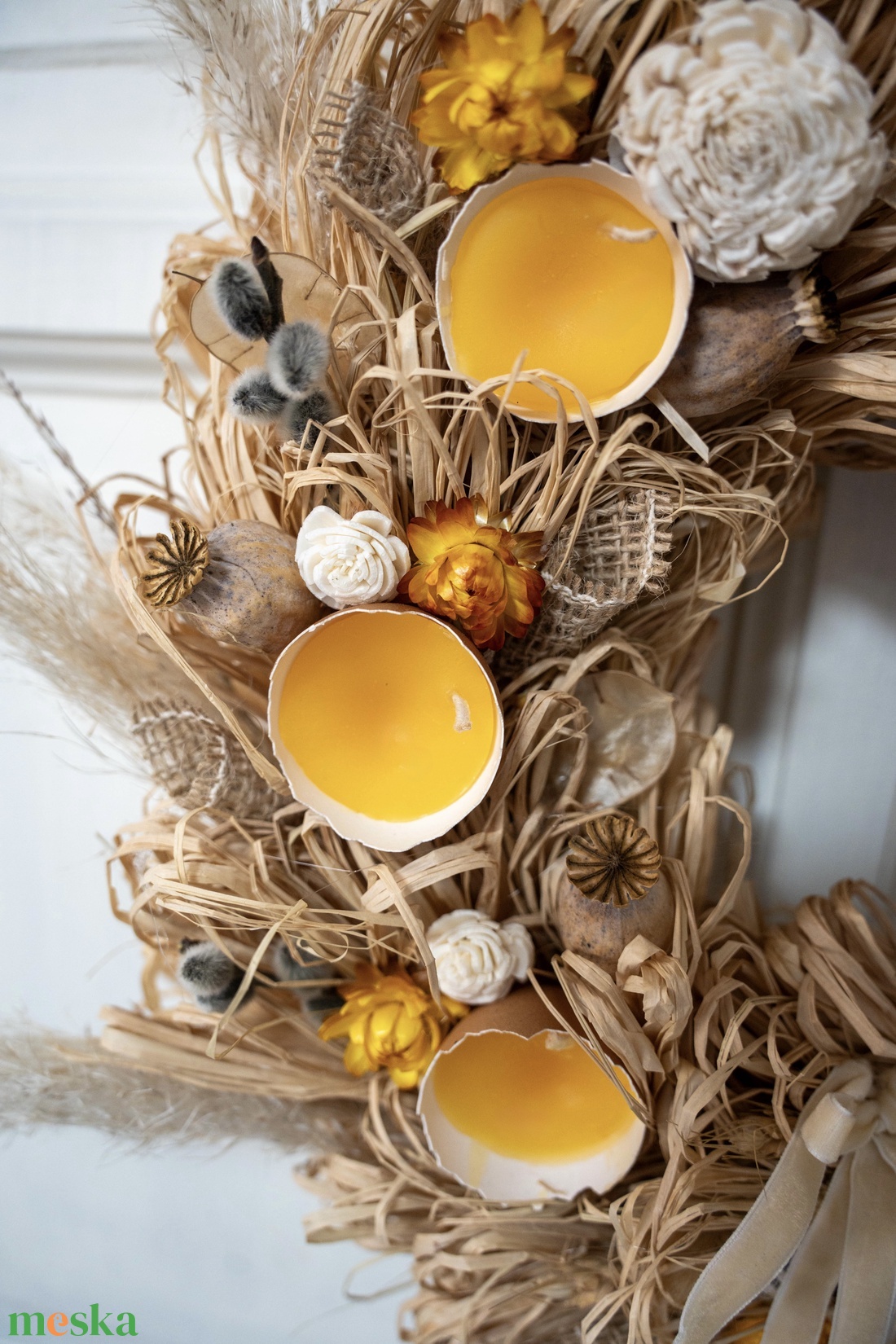 �Maison Aurelia � Édition Dorée� - ünnepi díszek, dekorációk - húsvéti díszek és dekorációk - húsvéti ajtódísz, kopogtató - Meska.hu