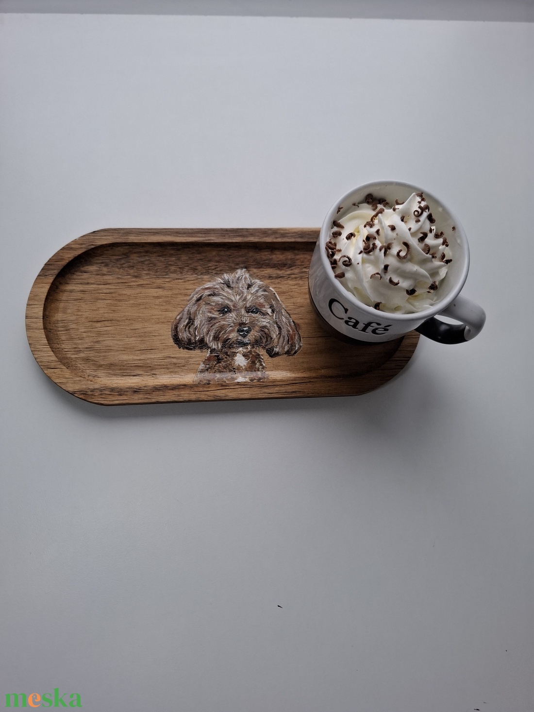 Fa alátét - kávé vagy gyűrű tartó  - művészet - festmény - akril - Meska.hu