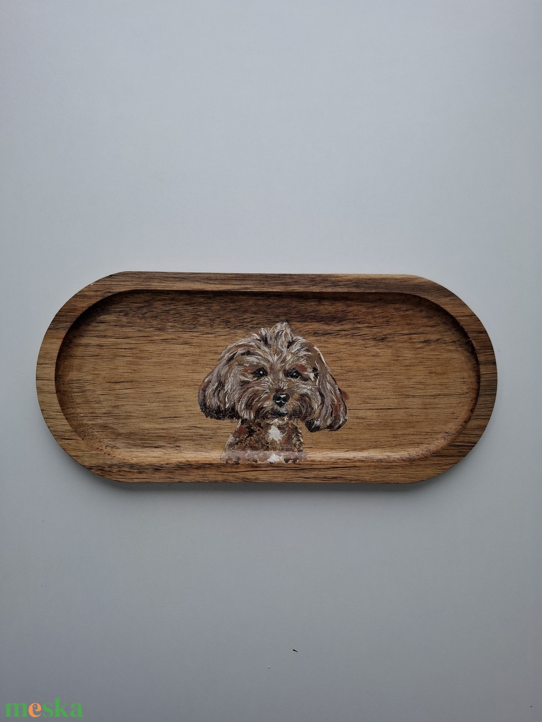 Fa alátét - kávé vagy gyűrű tartó  - művészet - festmény - akril - Meska.hu