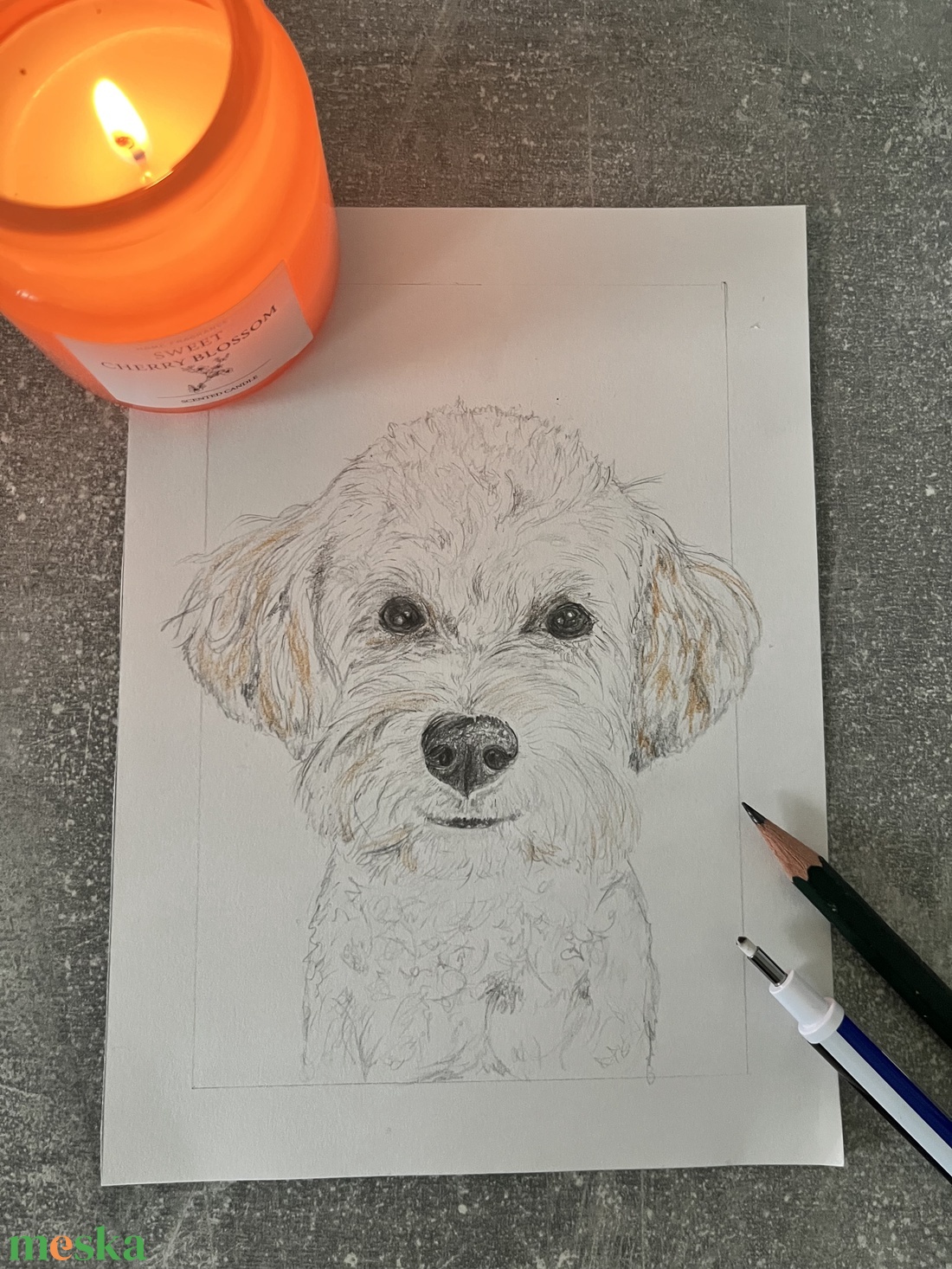 Grafit kutya portré - művészet - grafika & illusztráció - ceruzarajz - Meska.hu