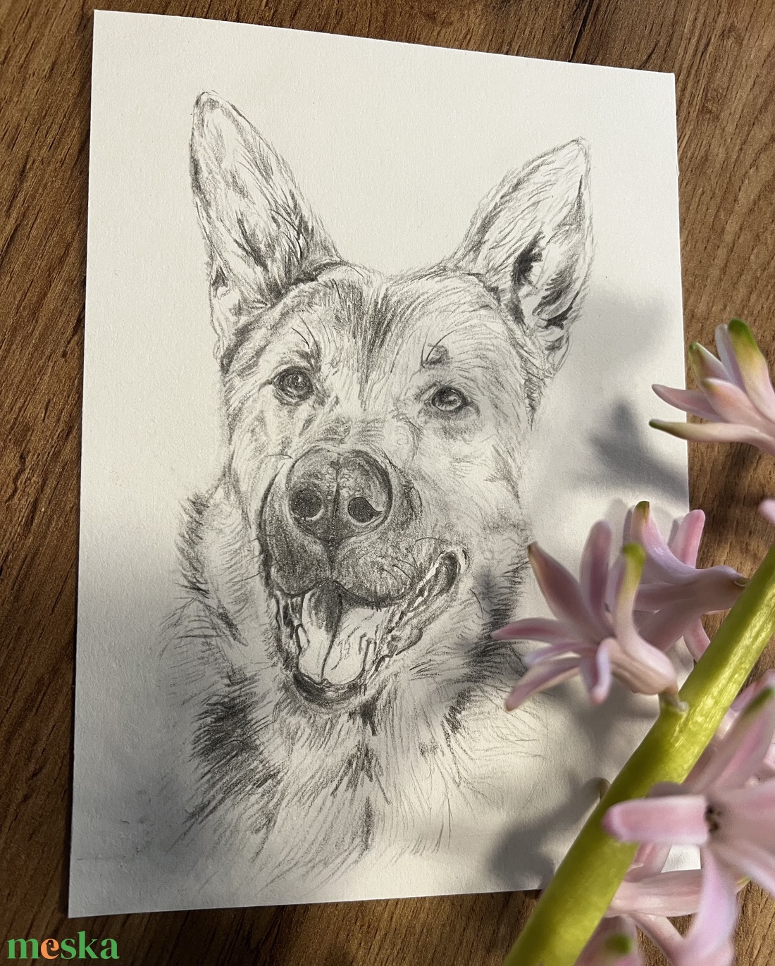 Grafit kutya portré - művészet - grafika & illusztráció - ceruzarajz - Meska.hu