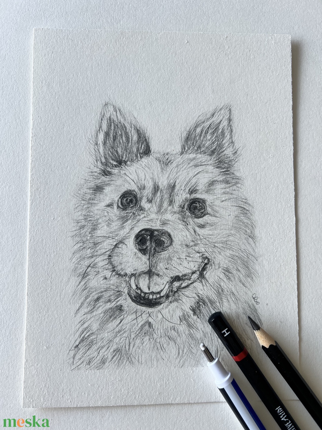Grafit kutya portré - művészet - grafika & illusztráció - ceruzarajz - Meska.hu