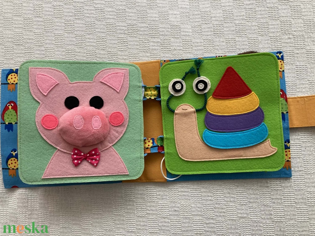 Csendeskönyv,matatókönyv kicsiknek. - játék & sport - készségfejlesztő és logikai játék - logikai játékok - Meska.hu