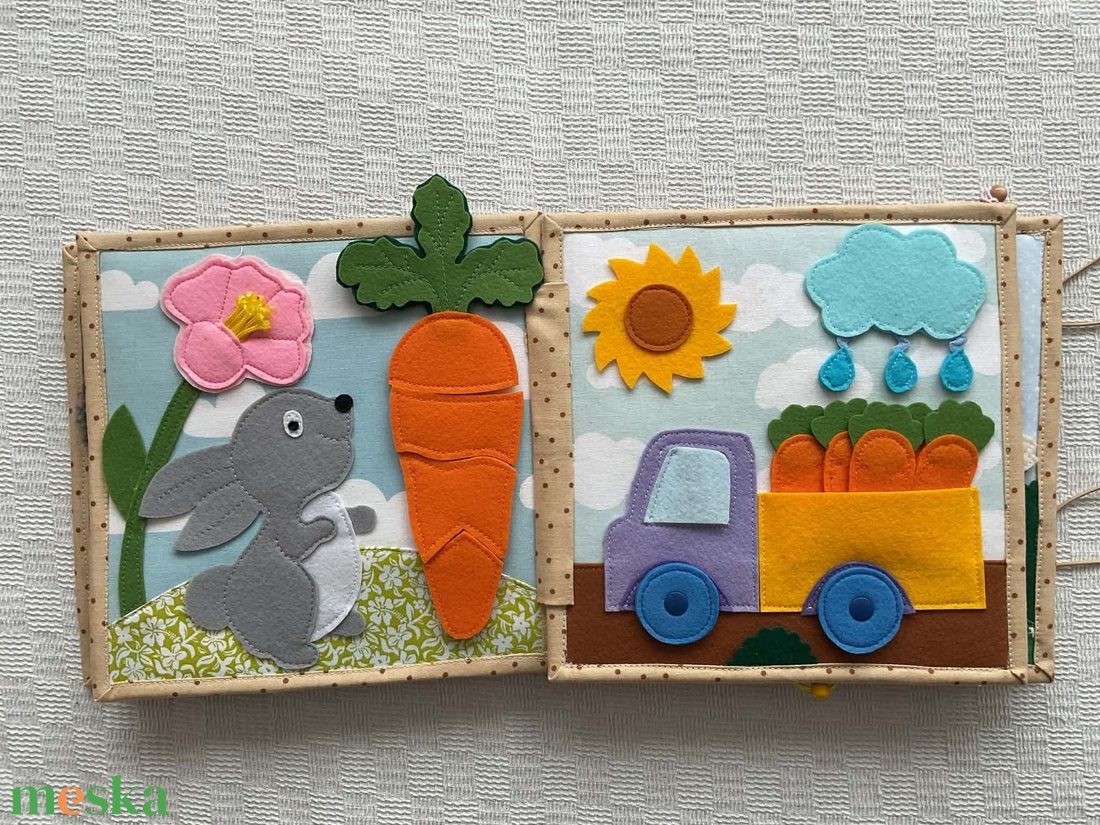 Húsvéti csendeskönyv. - baba - mama - baba játékok - textilkönyv & babakönyv - Meska.hu