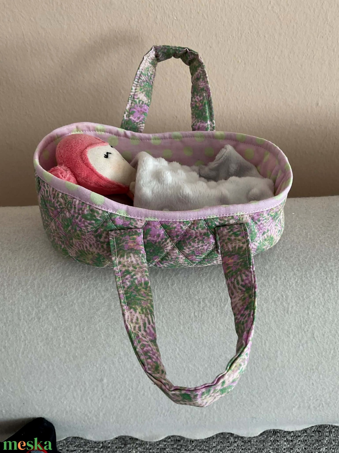 Mózeskosár babával. - baba - mama - baba ágynemű - babafészek - Meska.hu