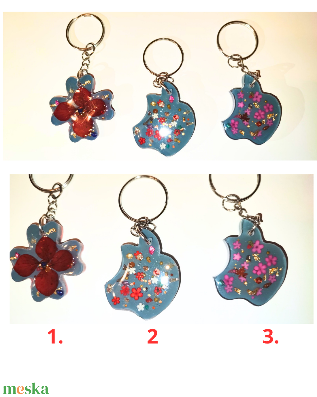 Epoxigyanta kulcstartó díszítéssel. Költség 1 darab termékre  - táska & tok - kulcstartó & táskadísz - kulcstartó - Meska.hu