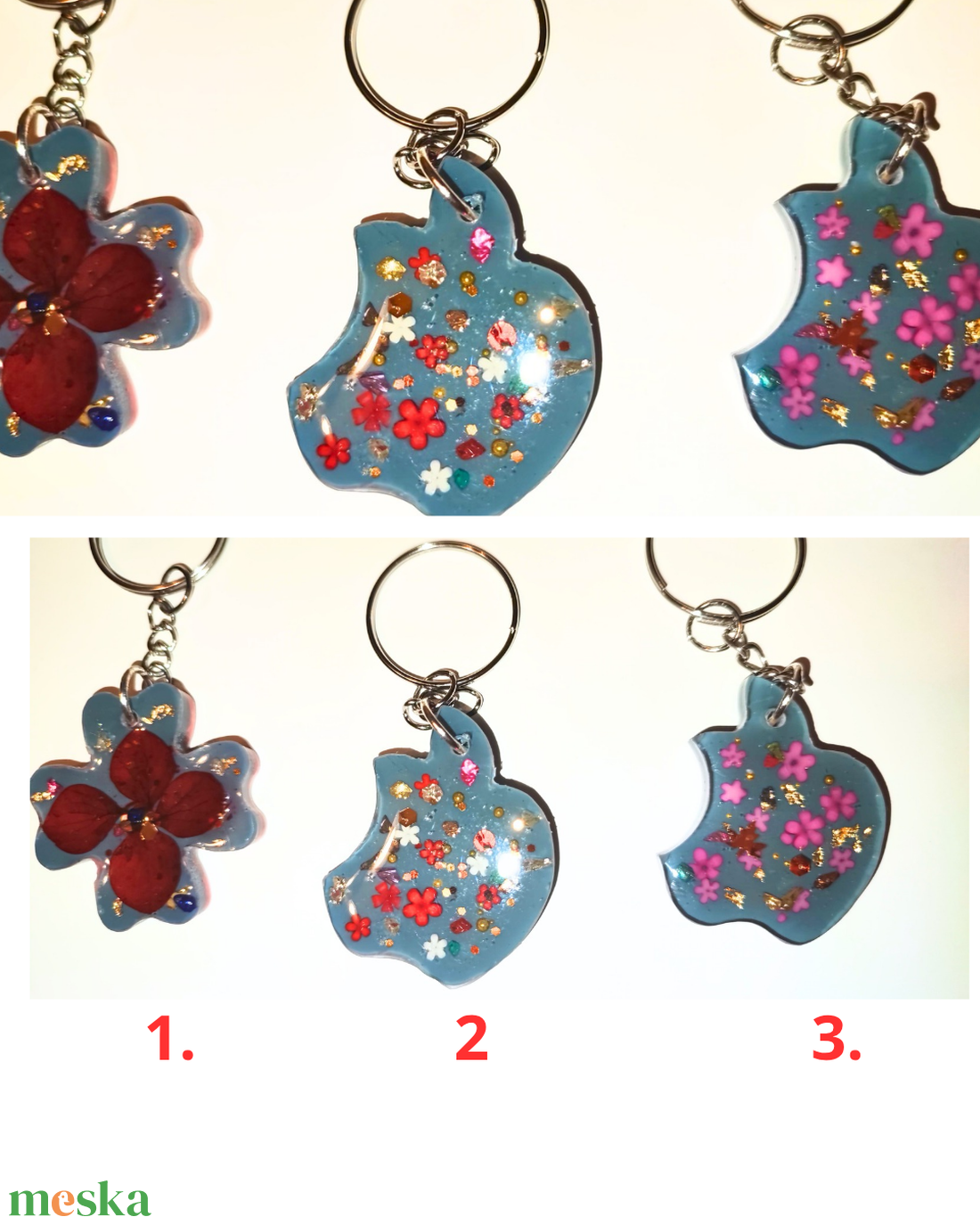 Epoxigyanta kulcstartó díszítéssel. Költség 1 darab termékre  - táska & tok - kulcstartó & táskadísz - kulcstartó - Meska.hu