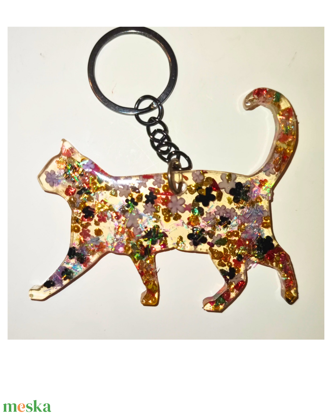 Epoxigyanta kulcstartó díszítéssel. Költség 1 darab termékre  - táska & tok - kulcstartó & táskadísz - kulcstartó - Meska.hu