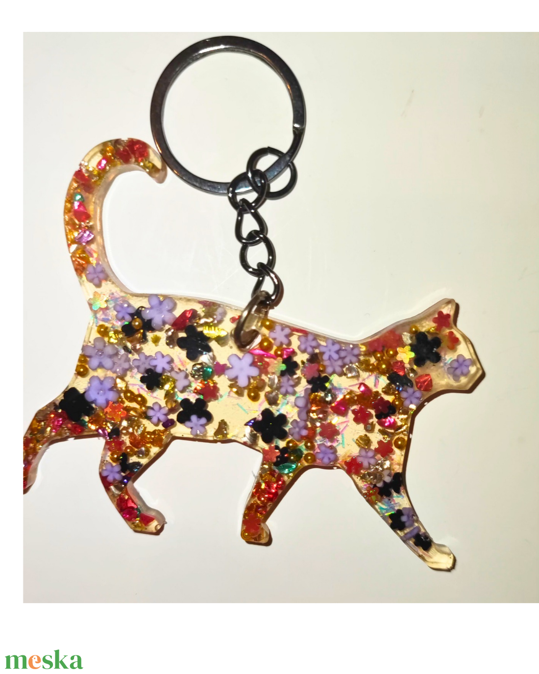 Epoxigyanta kulcstartó díszítéssel. Költség 1 darab termékre  - táska & tok - kulcstartó & táskadísz - kulcstartó - Meska.hu