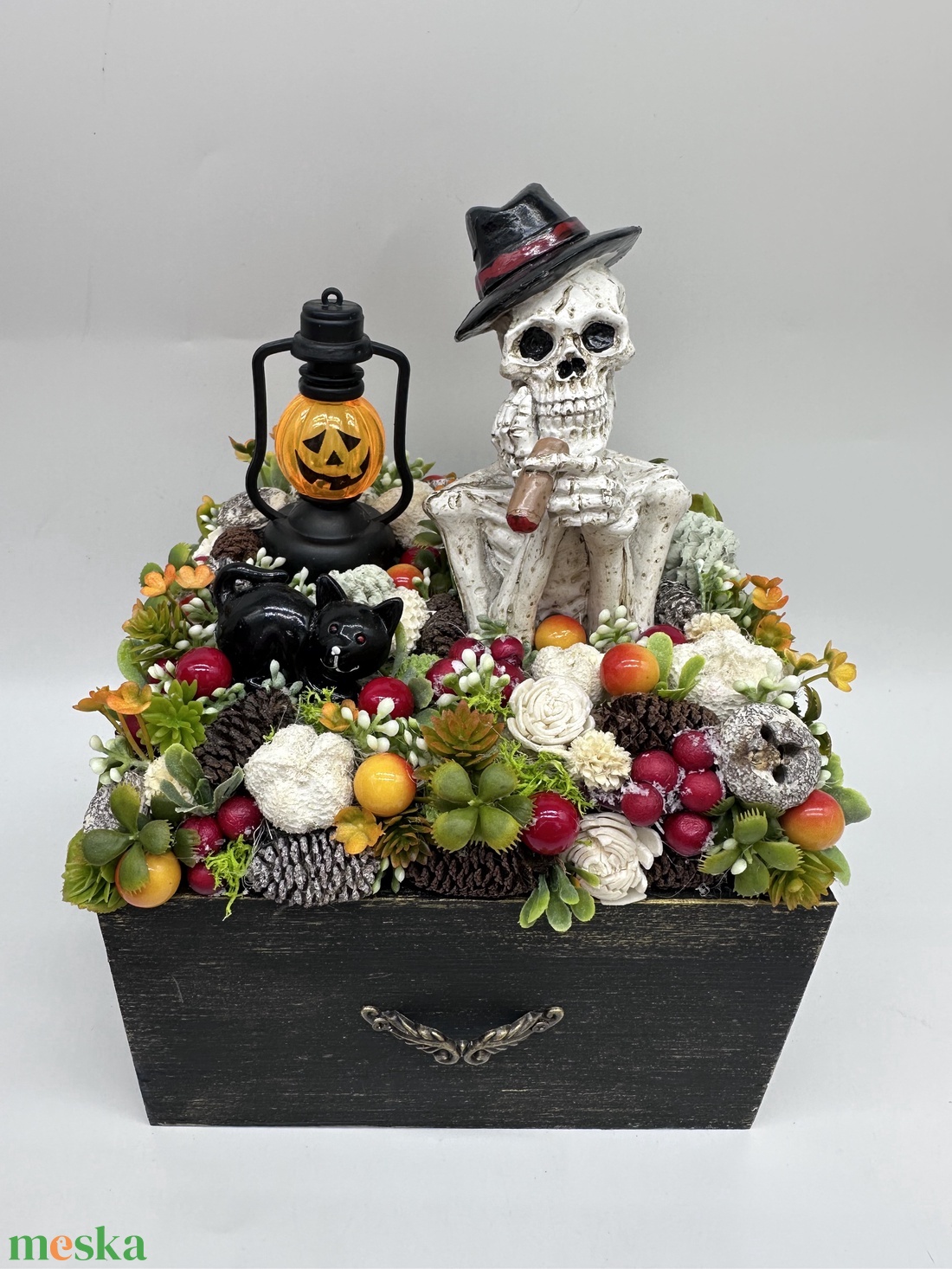 Halloweeni világítós asztaldísz - otthon & életmód - dekoráció - asztal és polc dekoráció - asztaldísz - Meska.hu