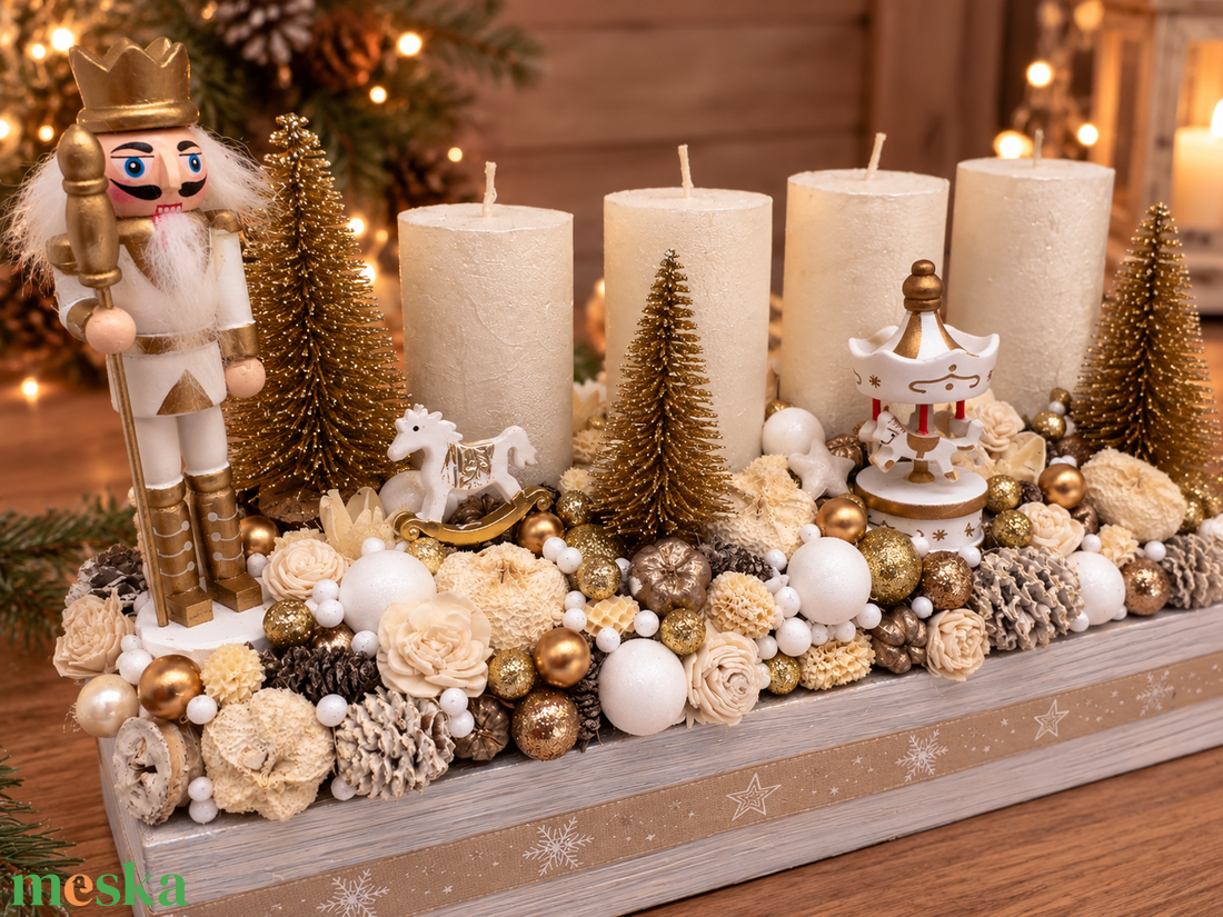 Diótörős adventi koszorú - karácsony - adventi díszek - adventi koszorú - Meska.hu