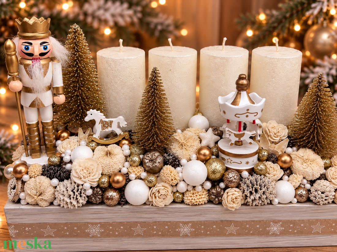 Diótörős adventi koszorú - karácsony - adventi díszek - adventi koszorú - Meska.hu