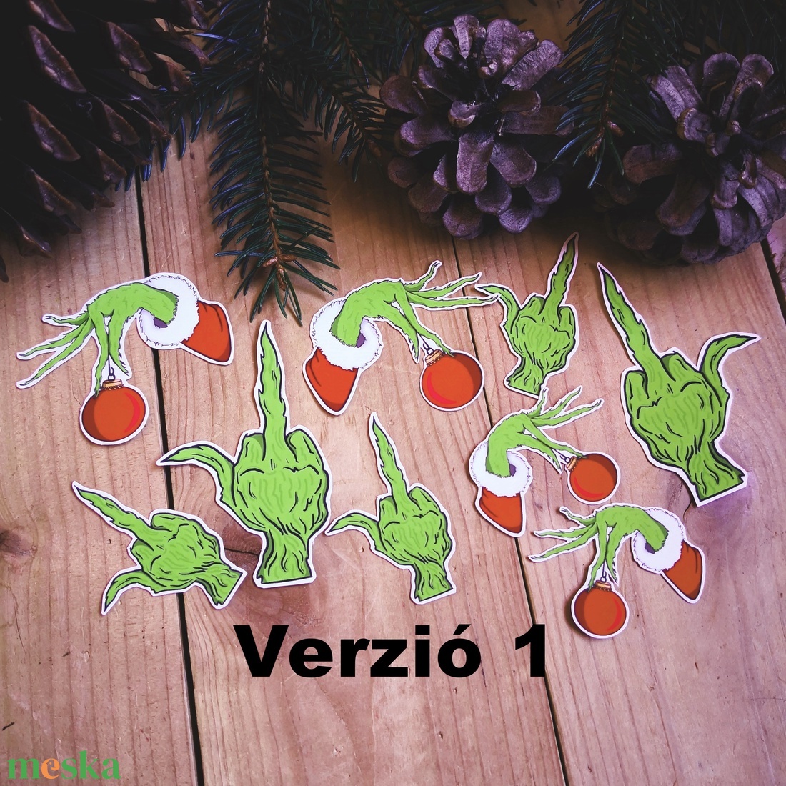 Grincs kezes matrica - művészet - grafika & illusztráció - digitális - Meska.hu