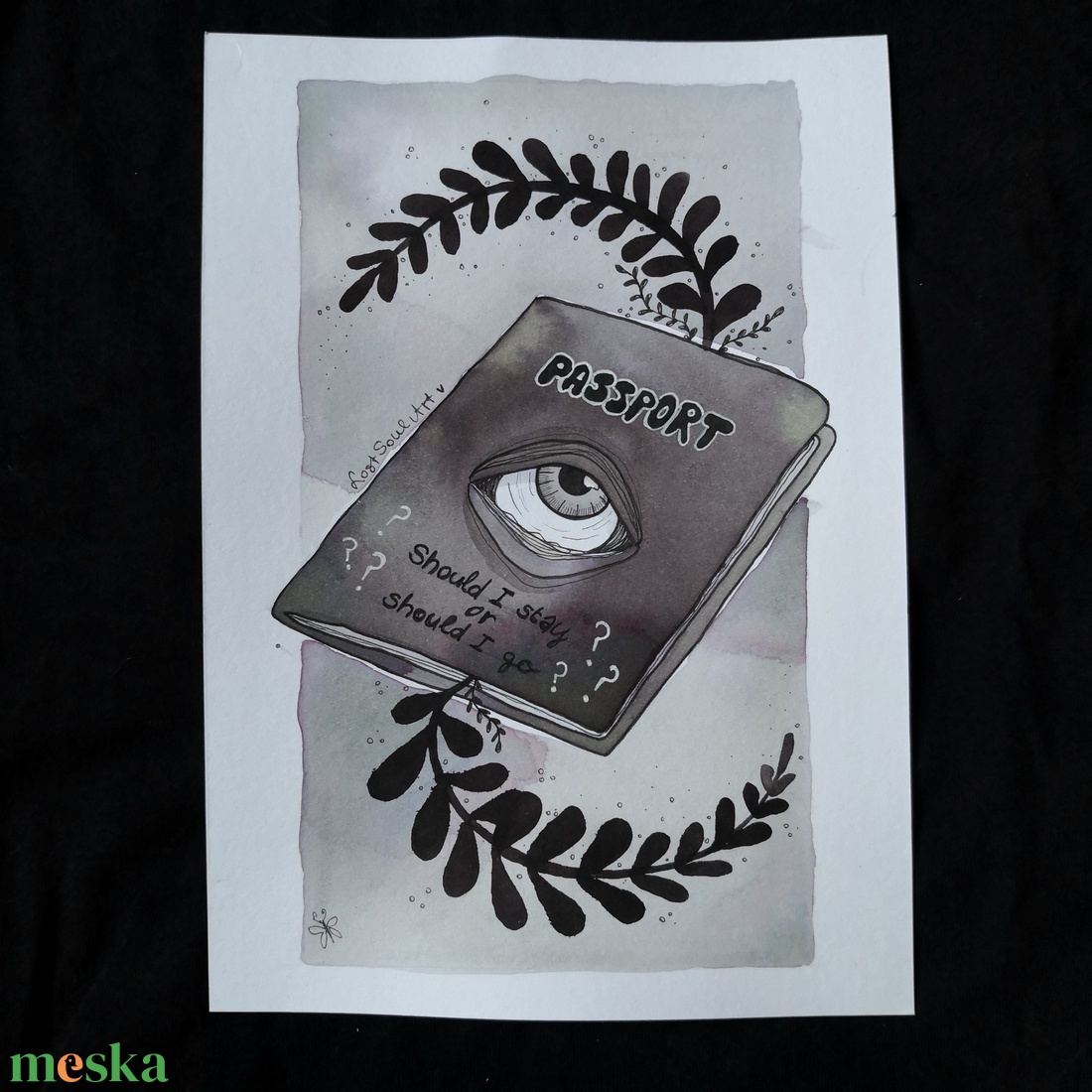 Kézzel festett kép (A5) - művészet - grafika & illusztráció - tus - Meska.hu Kézzel festett kép (A5) - művészet - grafika & illusztráció - tus - Meska.hu