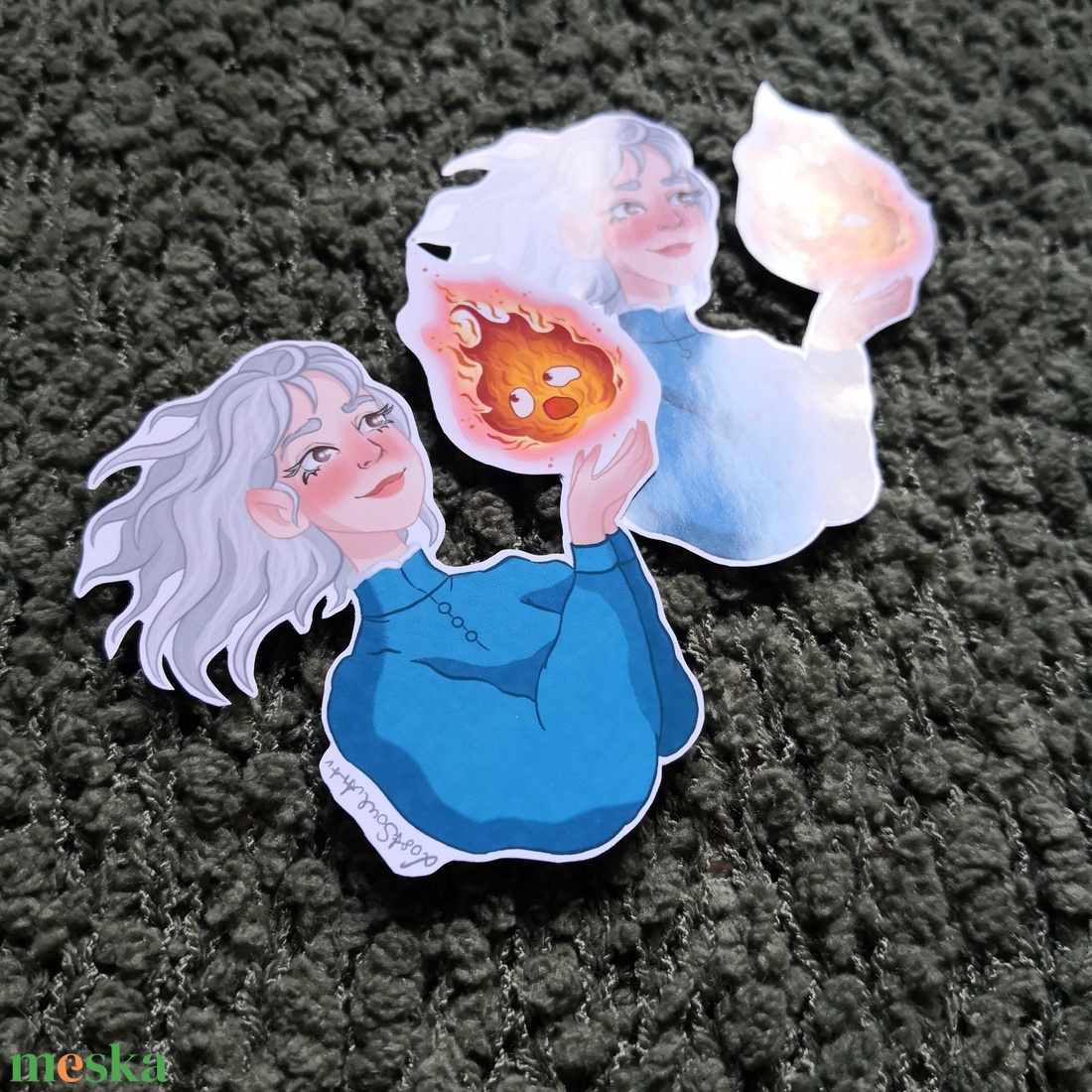 Matrica - A vándorló palota, Sophie és Calcifer - otthon & életmód - papír, írószer - matrica, matrica csomag - Meska.hu Matrica - A vándorló palota, Sophie és Calcifer - otthon & életmód - papír, írószer - matrica, matrica csomag - Meska.hu