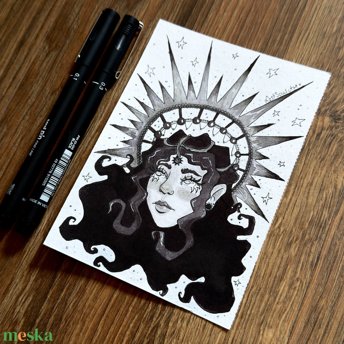 Eredeti, kézzel készült illusztráció - 2025 inktober - Korona - művészet - grafika & illusztráció - tus - Meska.hu