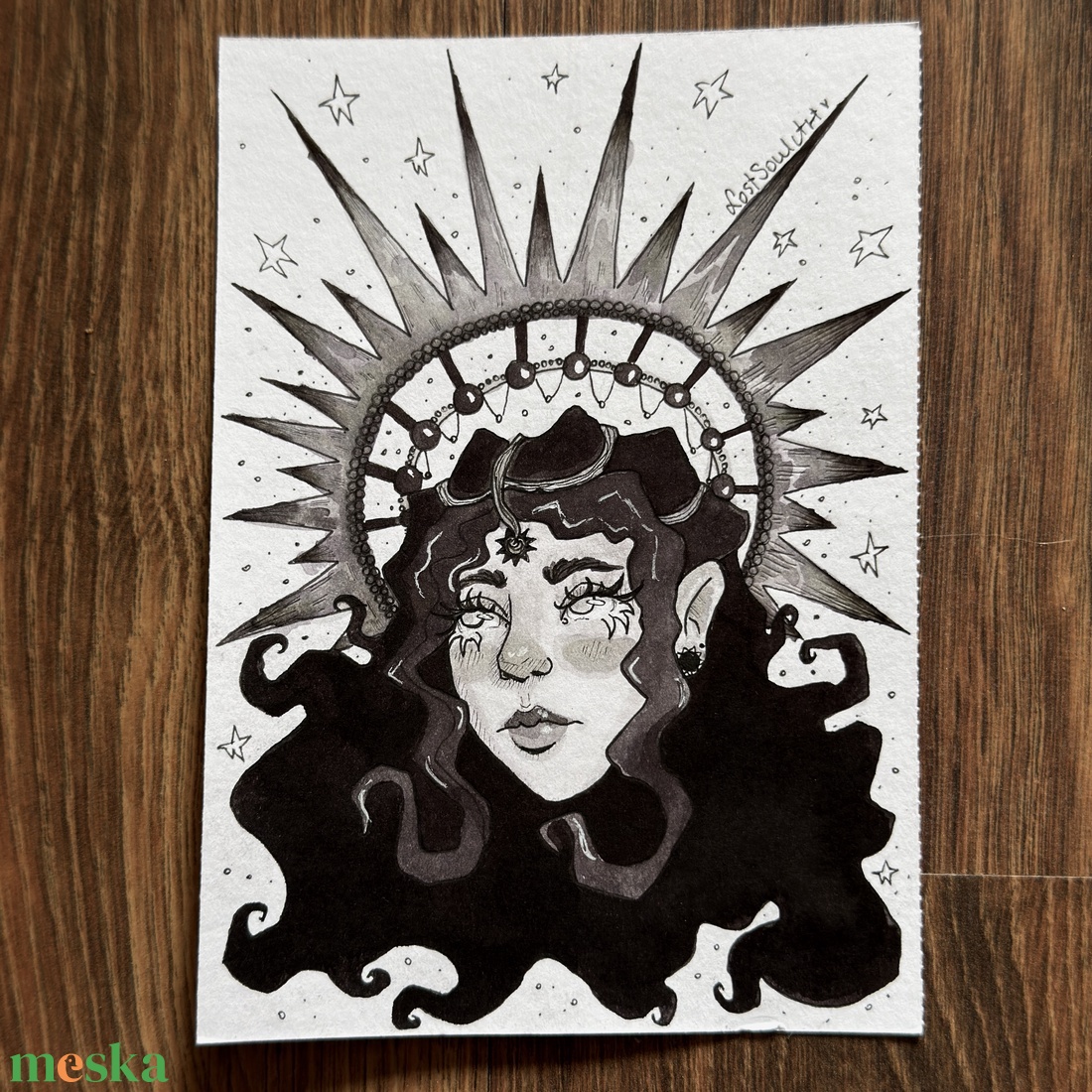 Eredeti, kézzel készült illusztráció - 2025 inktober - Korona - művészet - grafika & illusztráció - tus - Meska.hu