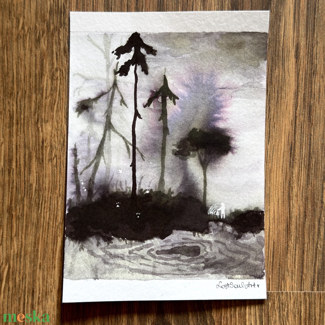 Eredeti, kézzel készült illusztráció - 2025 inktober - Köd - művészet - grafika & illusztráció - tus - Meska.hu