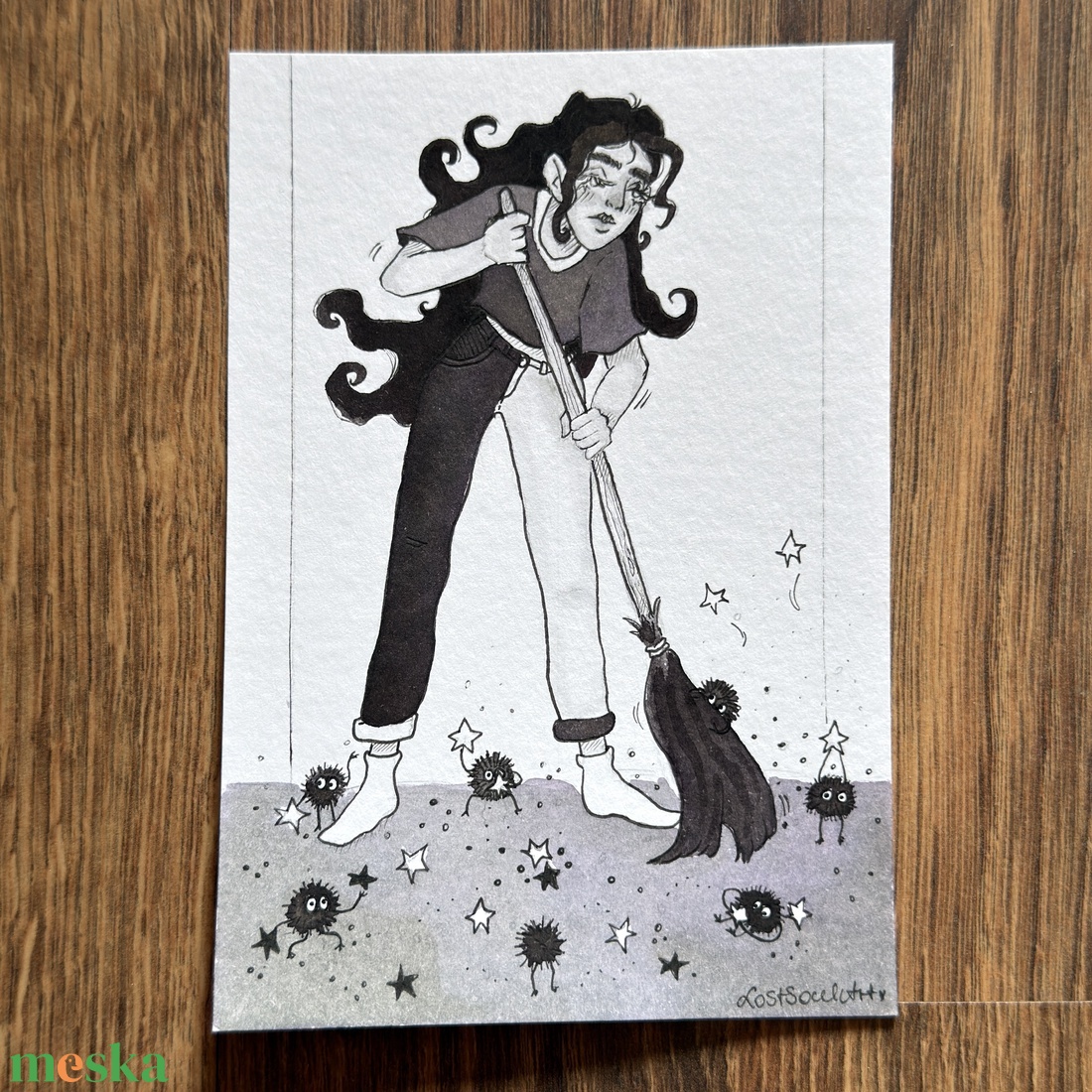 Eredeti, kézzel készült illusztráció - 2025 inktober - Nagytakarítás - művészet - grafika & illusztráció - tus - Meska.hu