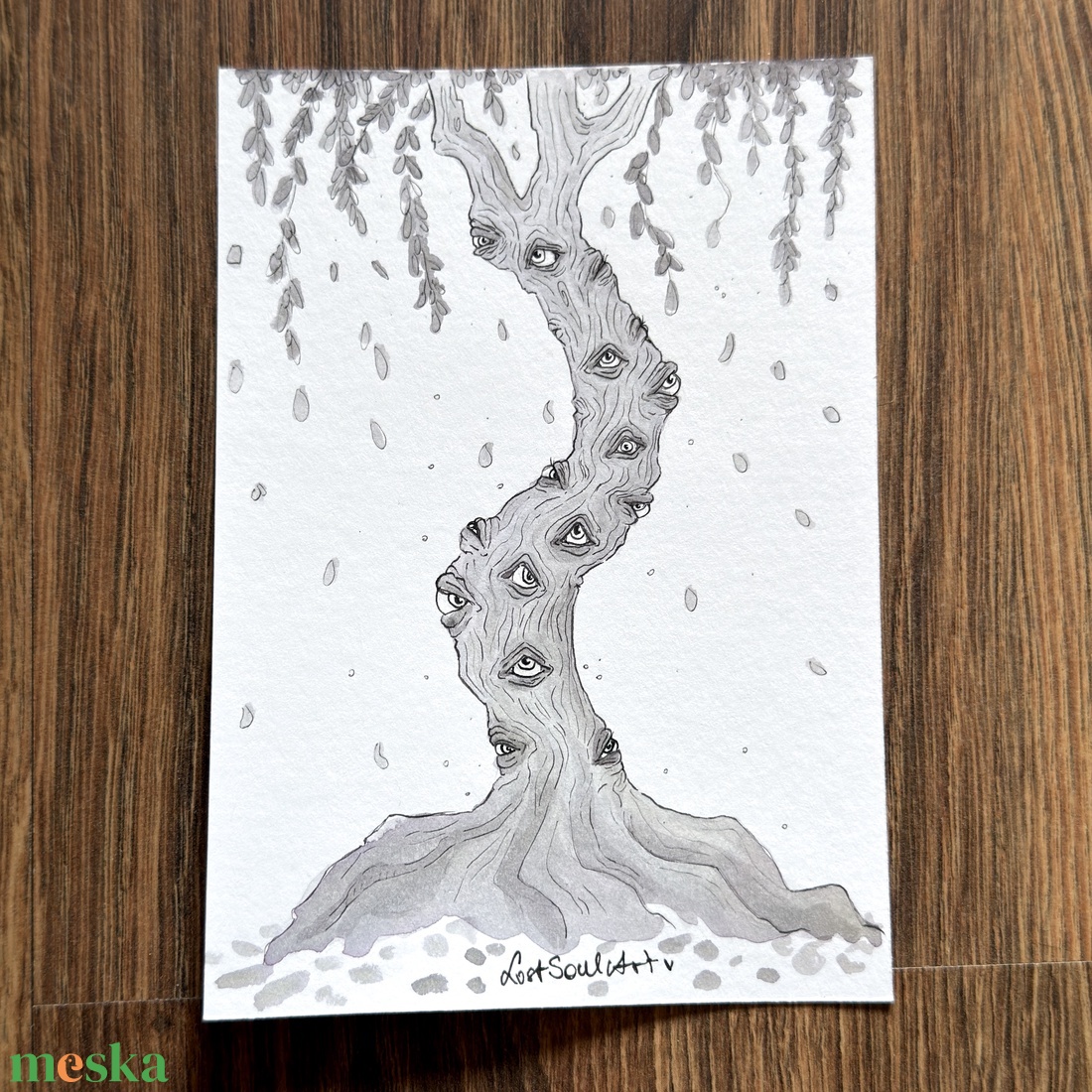 Eredeti, kézzel készült illusztráció - 2025 inktober - Szemfa - művészet - grafika & illusztráció - tus - Meska.hu