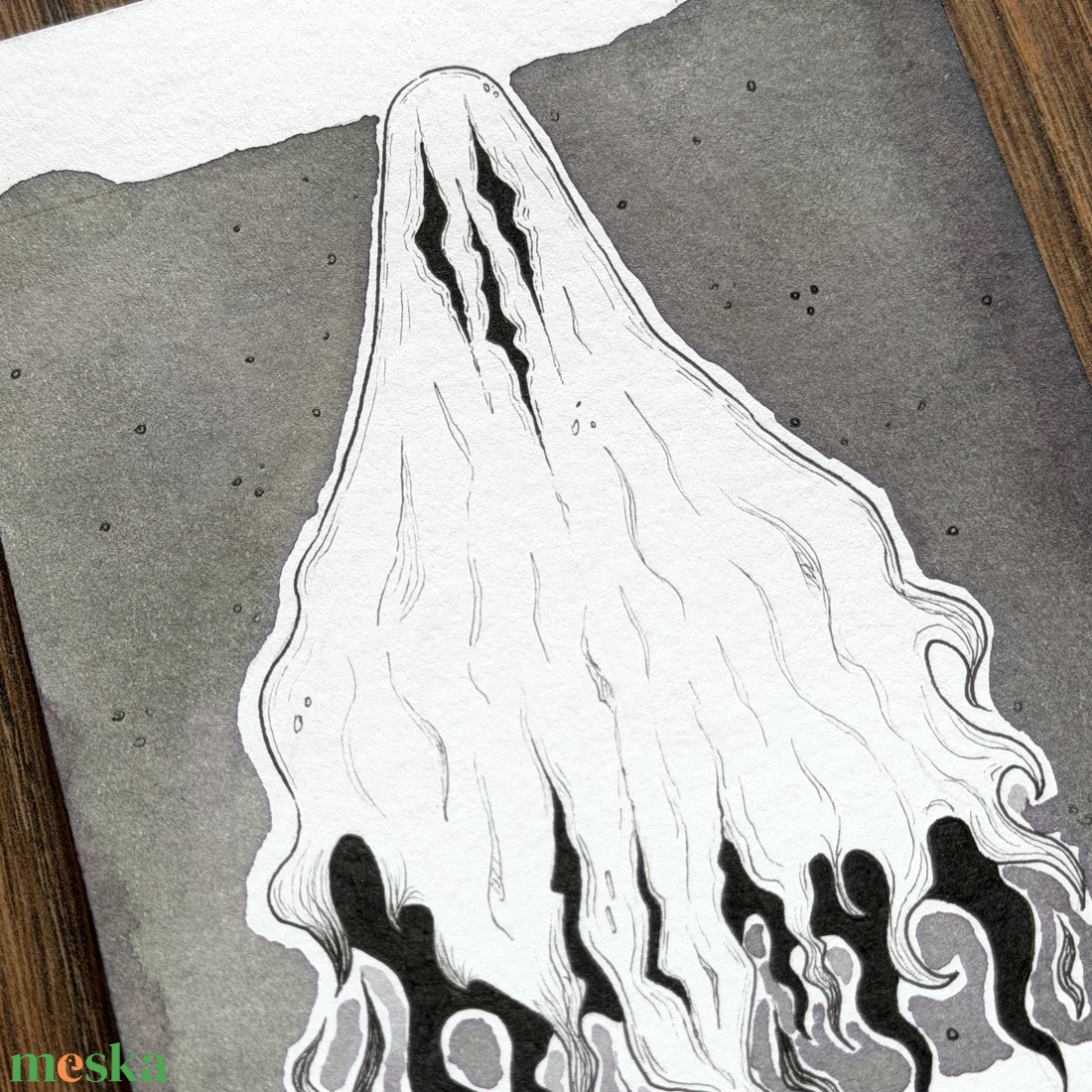 Eredeti, kézzel készült illusztráció - 2025 inktober - Szellem - művészet - grafika & illusztráció - tus - Meska.hu